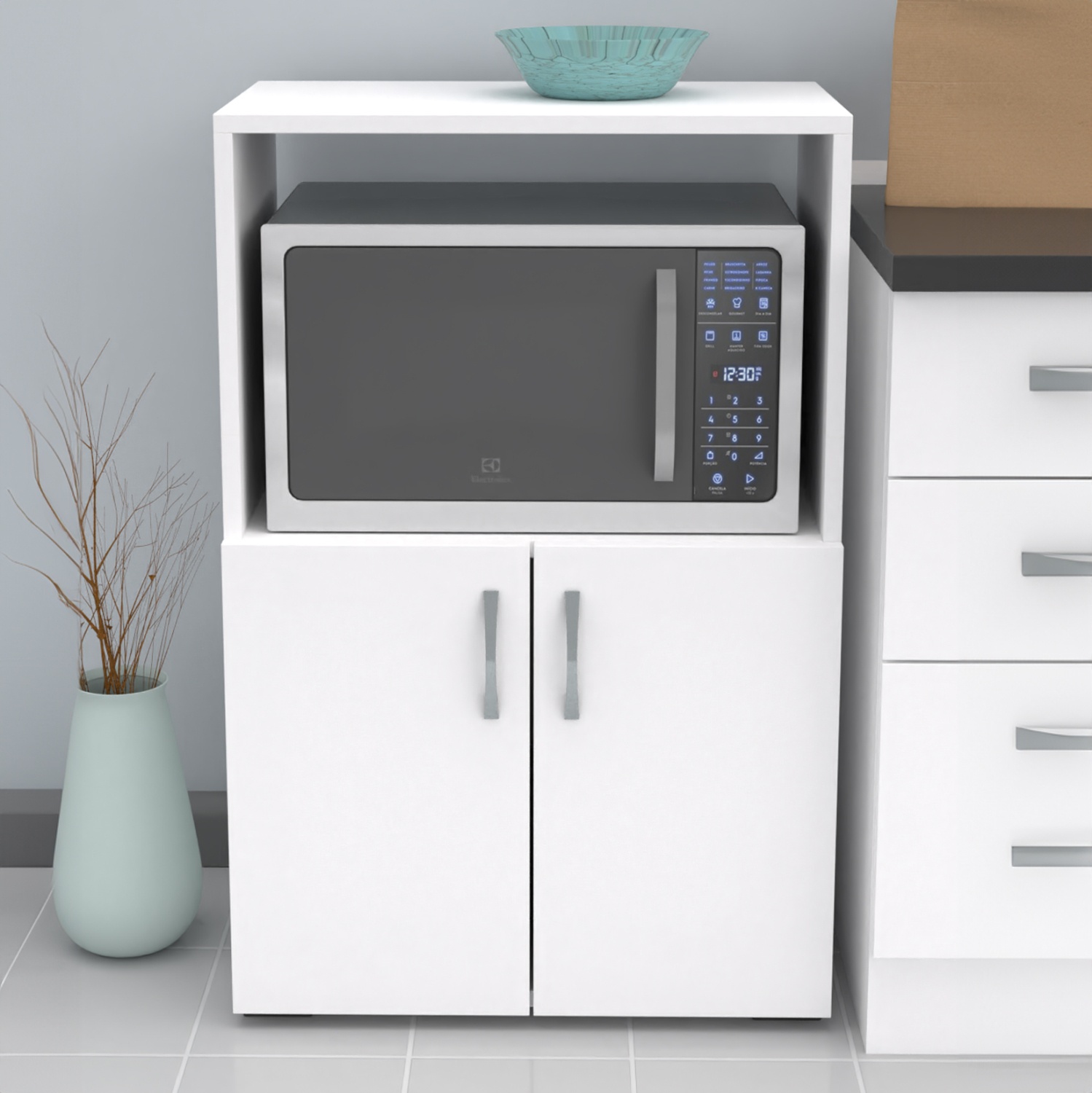 ΝΤΟΥΛΑΠΙ ΚΟΥΖΙΝΑΣ NITO HM18197.01 ΜΕΛΑΜΙΝΗ ΣΕ ΛΕΥΚΟ ΧΡΩΜΑ 60x36x92Υεκ. 5