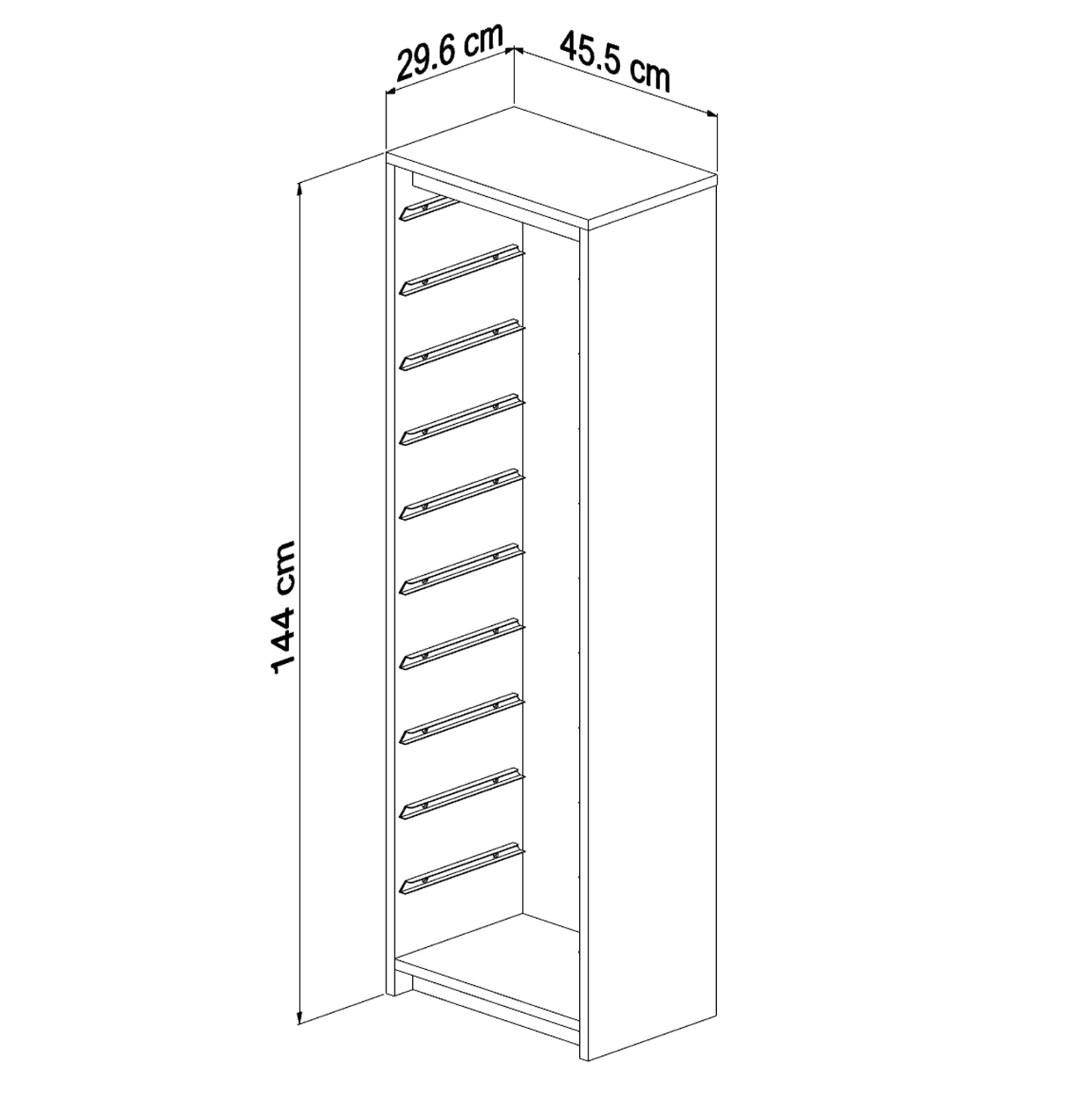 ΣΥΡΤΑΡΙΕΡΑ SANI HM18205.03 ΜΕΛΑΜΙΝΗ ΣΕ SONAMA-ΛΕΥΚΑ ΣΥΡΤΑΡΙΑ P.E. 45,5x29,6x144Υεκ. 2