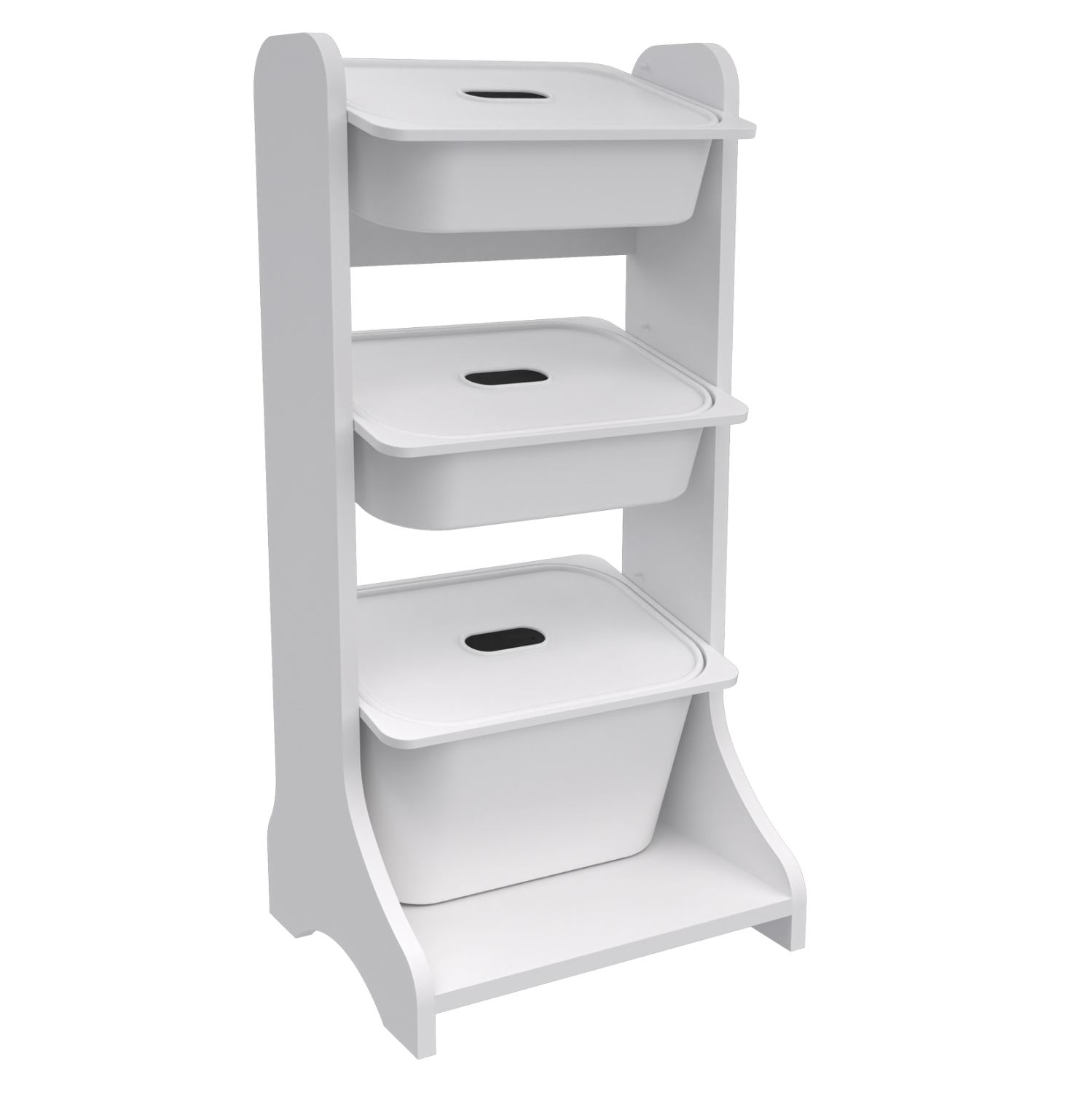 ΕΠΙΠΛΟ ΑΠΟΘΗΚΕΥΣΗΣ FRED HM18207.01 ΛΕΥΚΗ ΜΕΛΑΜΙΝΗ 44x35x90Υεκ. 1