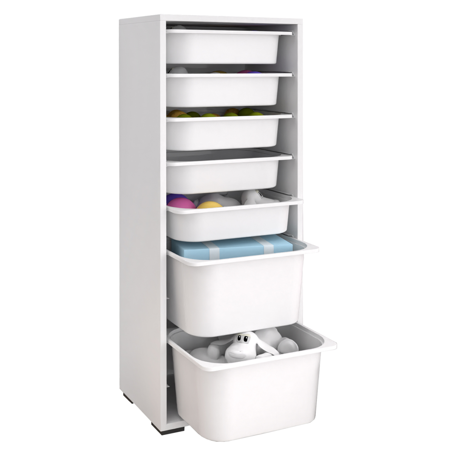 ΣΥΡΤΑΡΙΕΡΑ SANI HM18213.01 ΜΕΛΑΜΙΝΗ ΣΕ ΛΕΥΚΟ-7 ΛΕΥΚΑ ΣΥΡΤΑΡΙΑ P.E. 45,5x30x122Υεκ 1