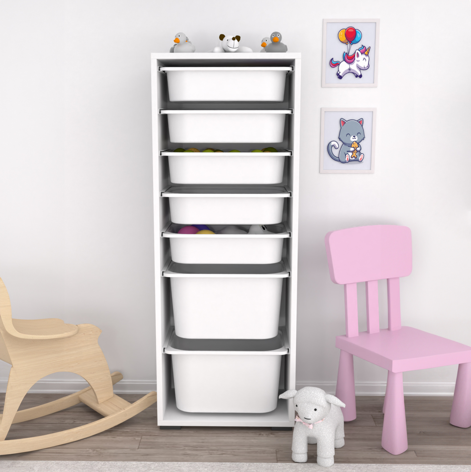 ΣΥΡΤΑΡΙΕΡΑ SANI HM18213.01 ΜΕΛΑΜΙΝΗ ΣΕ ΛΕΥΚΟ-7 ΛΕΥΚΑ ΣΥΡΤΑΡΙΑ P.E. 45,5x30x122Υεκ 4