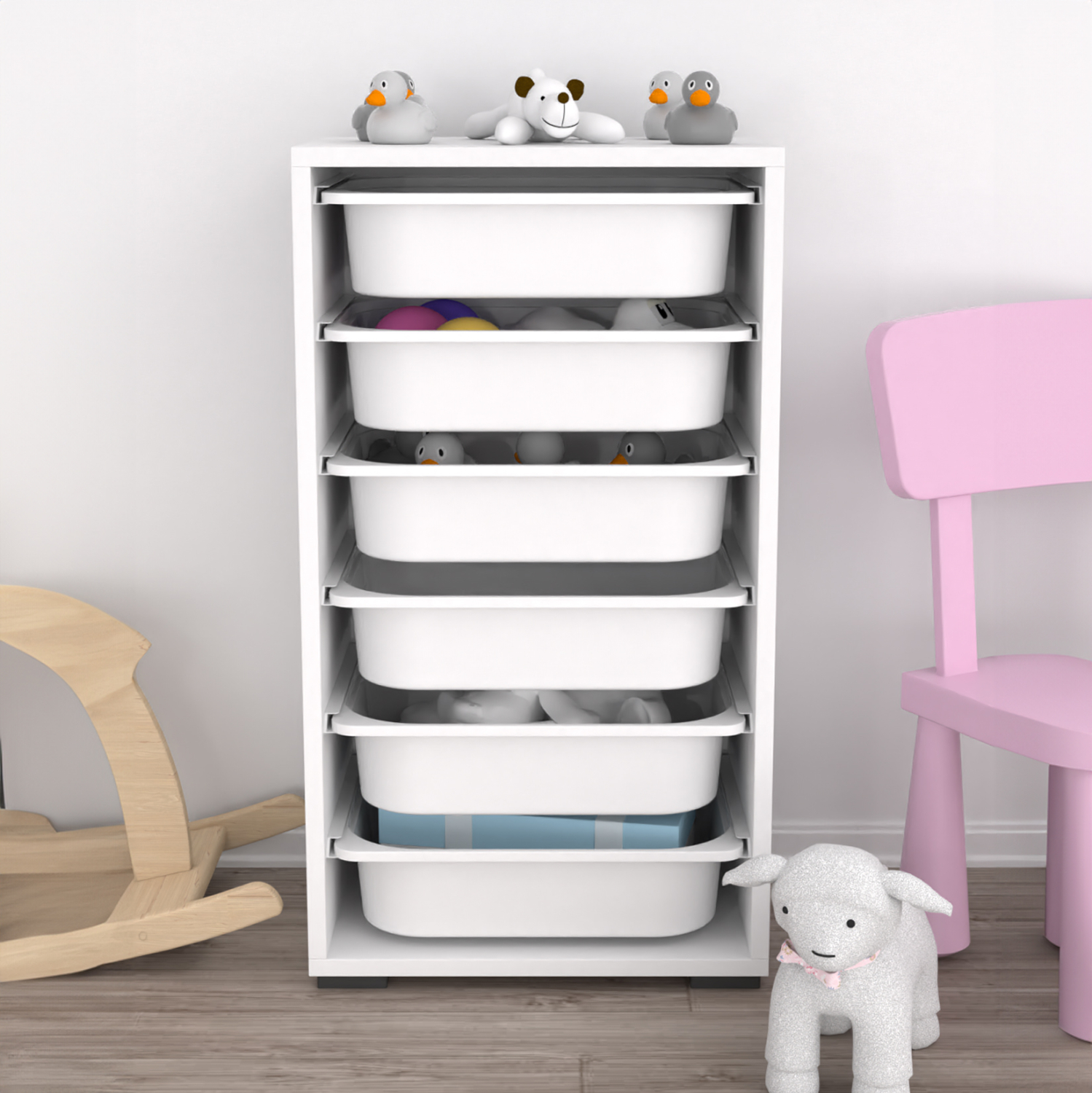 ΣΥΡΤΑΡΙΕΡΑ SANI HM18215.01 ΜΕΛΑΜΙΝΗ ΣΕ ΛΕΥΚΟ-6 ΛΕΥΚΑ ΣΥΡΤΑΡΙΑ P.E. 45,5x30x83Υεκ 6