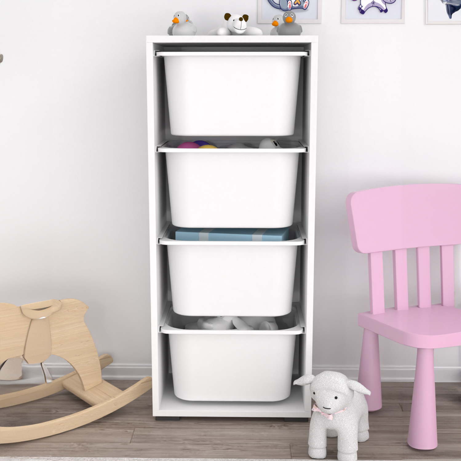 ΣΥΡΤΑΡΙΕΡΑ SANI HM18216.01 ΜΕΛΑΜΙΝΗ ΣΕ ΛΕΥΚΟ-4 ΛΕΥΚΑ ΣΥΡΤΑΡΙΑ P.E. 45,5x30x109Υεκ 3