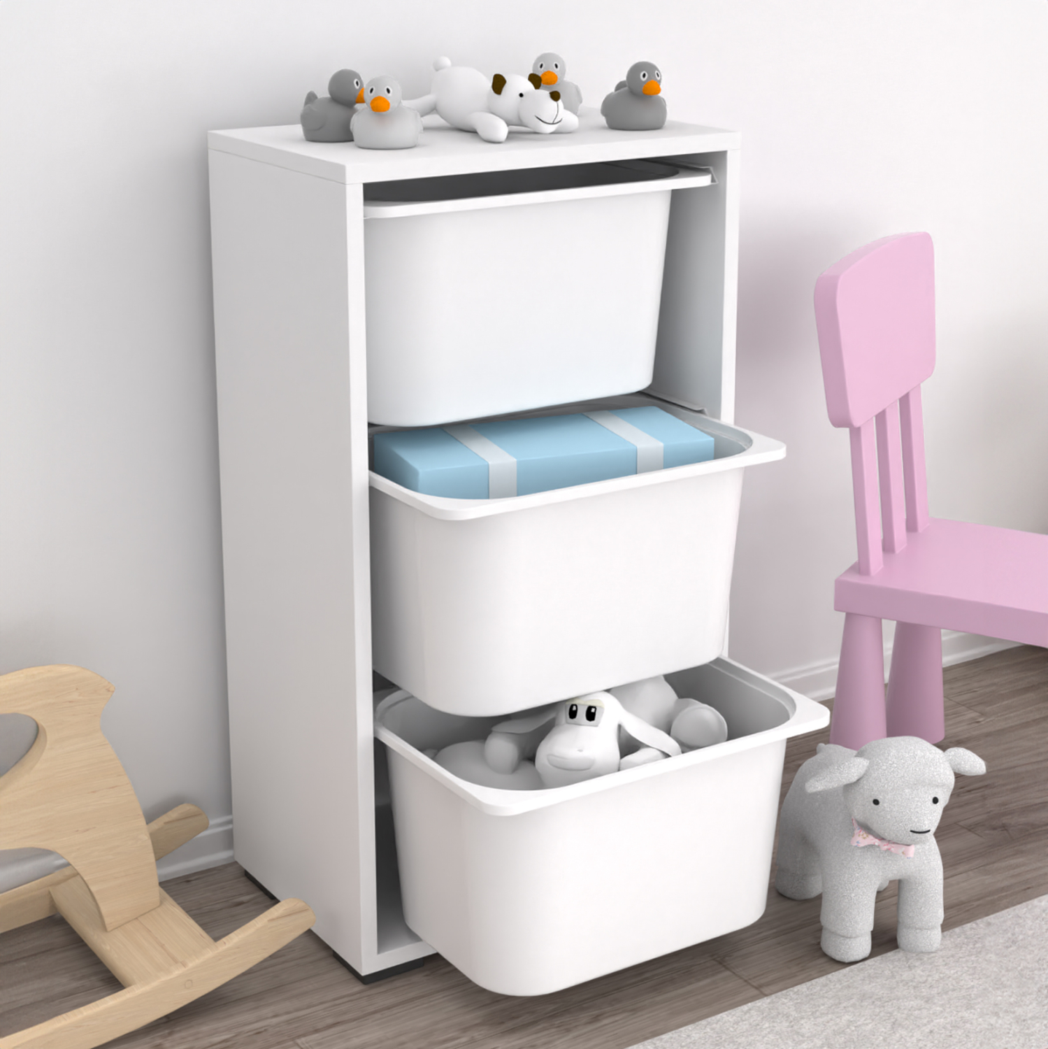 ΣΥΡΤΑΡΙΕΡΑ SANI HM18218.01 ΜΕΛΑΜΙΝΗ ΣΕ ΛΕΥΚΟ-ΛΕΥΚΑ ΣΥΡΤΑΡΙΑ P.E. 45,5x30x83Υεκ 5