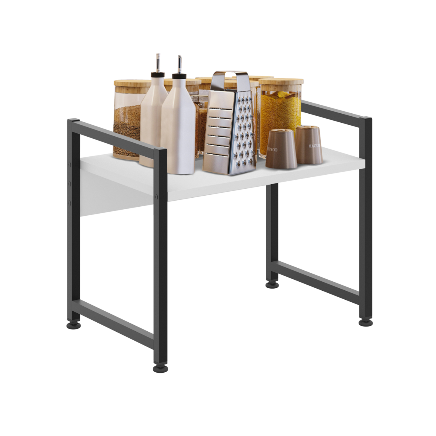 ΡΑΦΙ ΠΑΓΚΟΥ ΚΟΥΖΙΝΑΣ BECKO HM18219.01 ΜΕΛΑΜΙΝΗ ΣΕ ΛΕΥΚΟ-ΜΑΥΡΟ ΜΕΤΑΛΛΟ 53x35x41Υεκ. 1