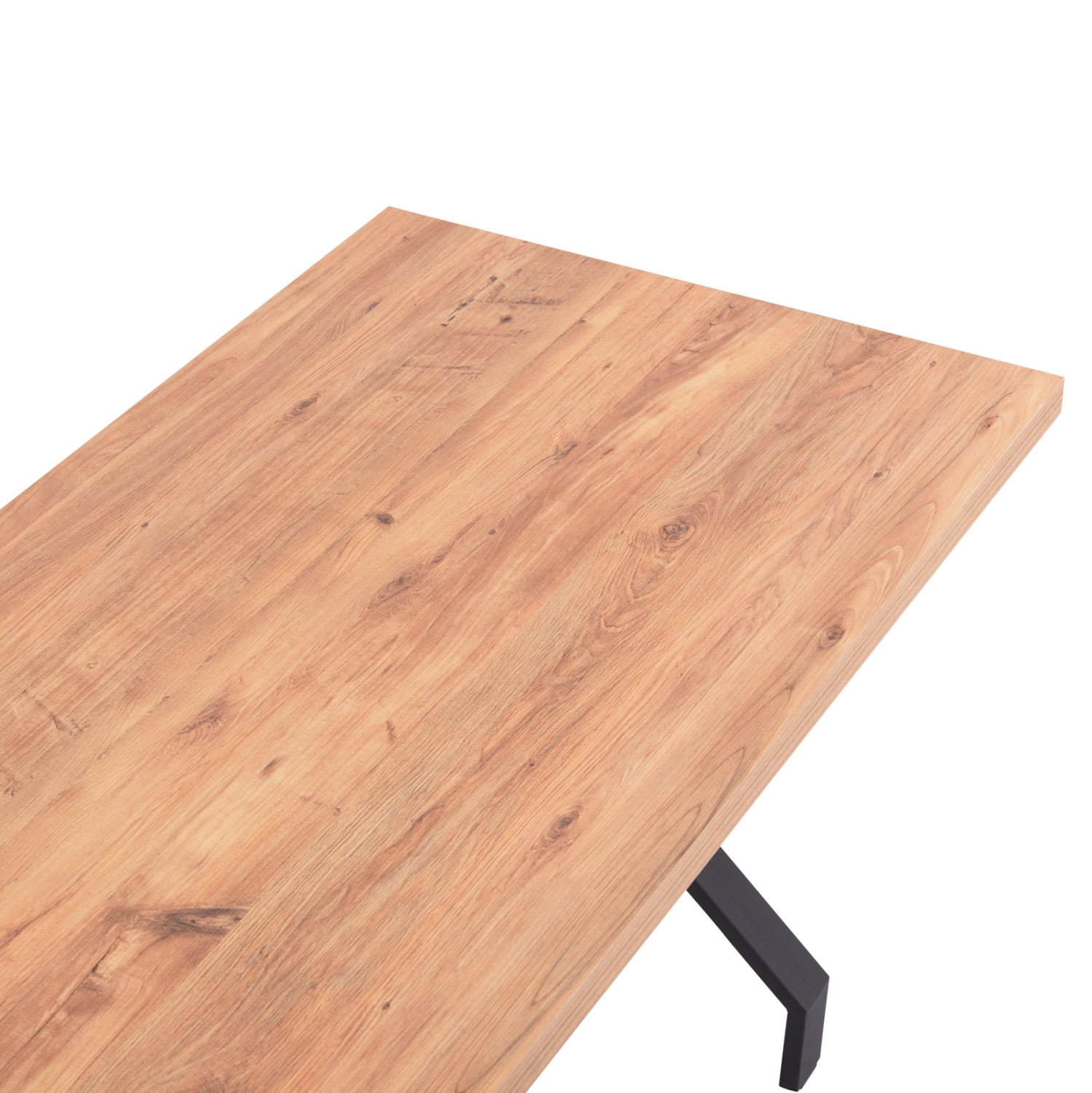 ΤΡΑΠΕΖΙ ΚΟΥΖΙΝΑΣ LANA HM18221.04 ΜΕΛΑΜΙΝΗ ΣΕ ΦΥΣΙΚΟ-ΜΑΥΡΑ ΜΕΤΑΛ.ΠΟΔΙΑ 140x70x72.5Υεκ. 6