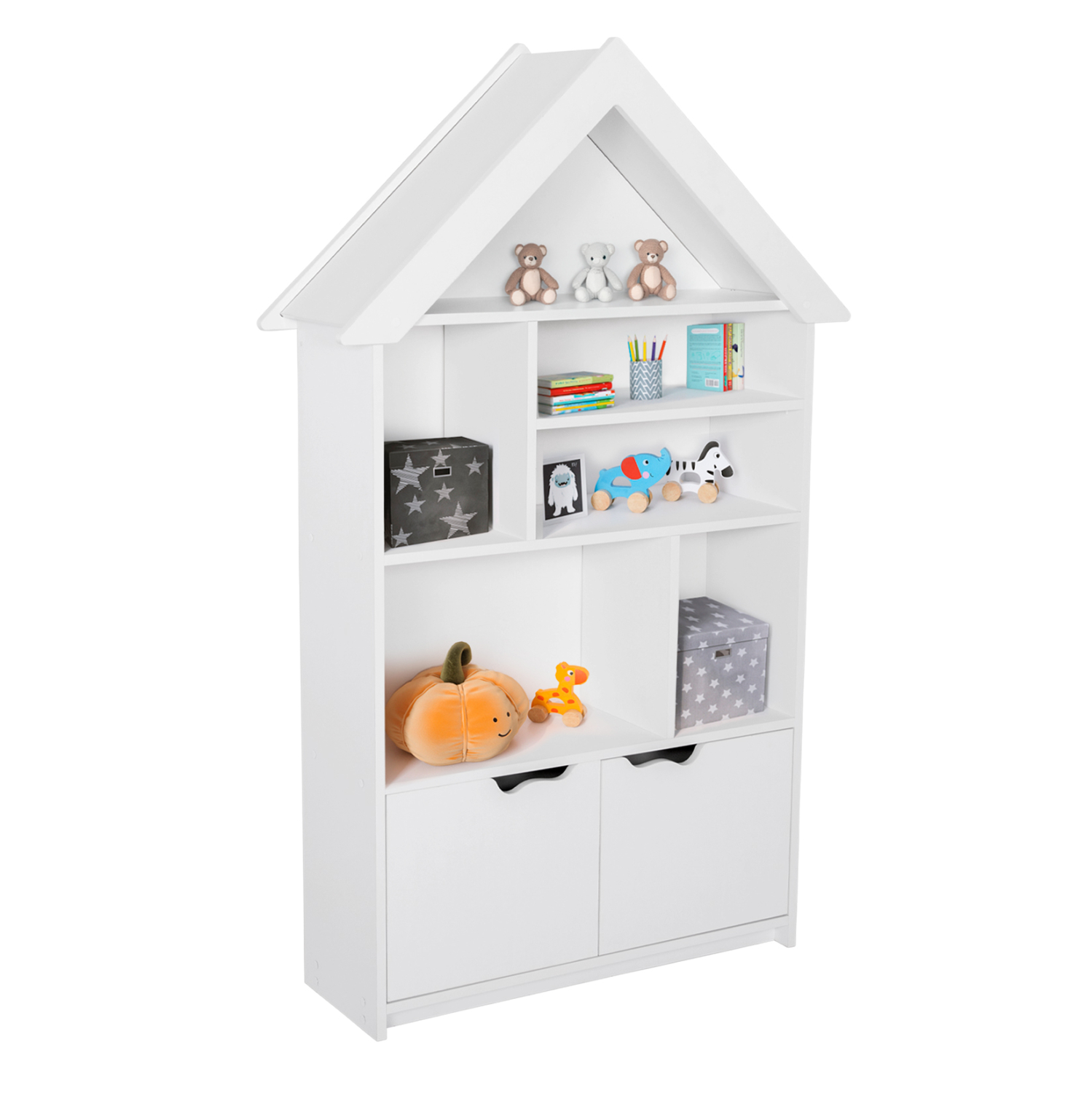 ΠΑΙΔΙΚΗ ΒΙΒΛΙΟΘΗΚΗ DREY HM18229.01 ΜΕΛΑΜΙΝΗ ΛΕΥΚΗ 104x30x170Υεκ 1