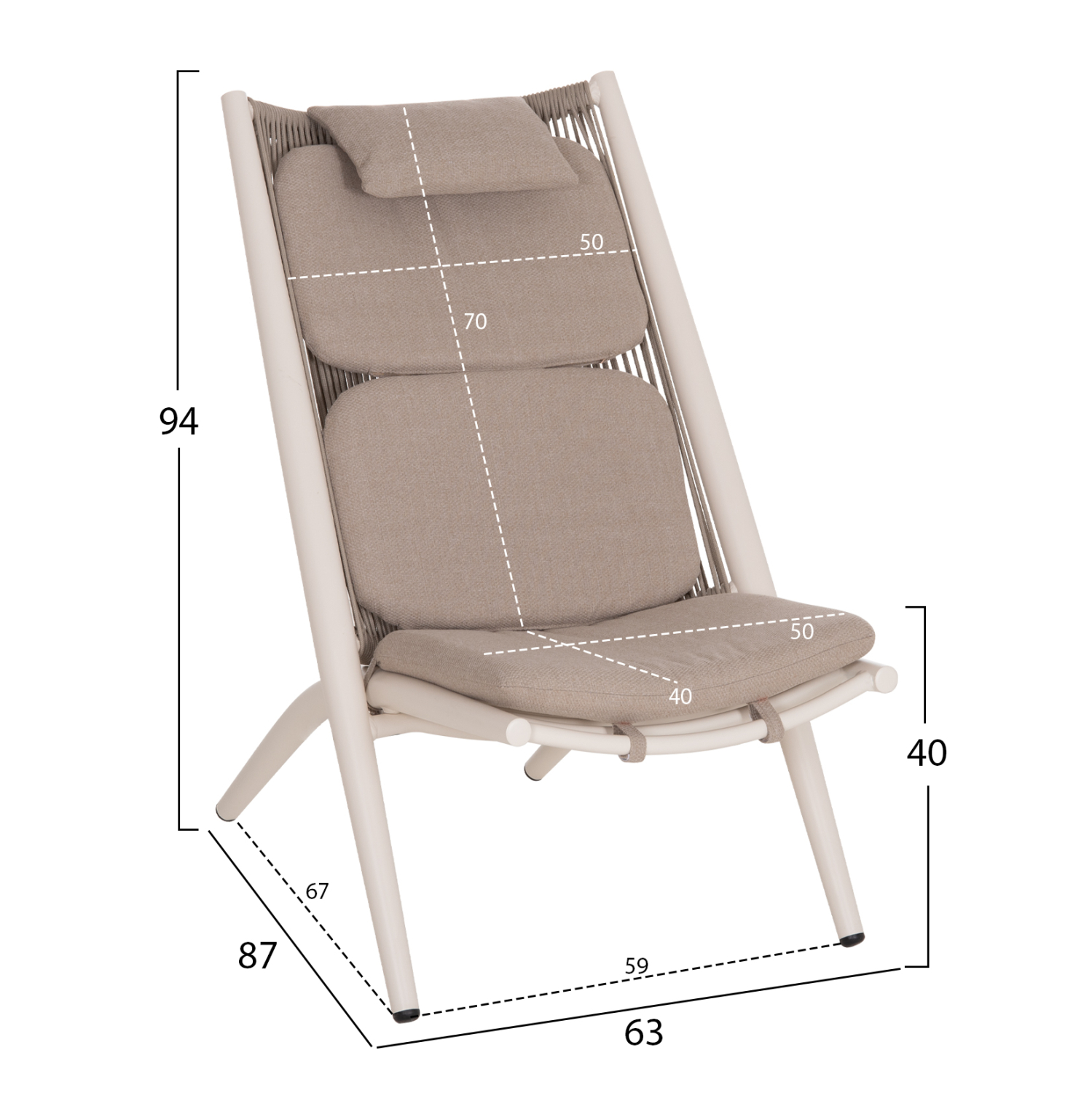 ΠΟΛΥΘΡΟΝΑ RELAX REMUS HM6642.02 ΑΛΟΥΜΙΝΙΟ ΛΕΥΚΟ-ΣΧΟΙΝΙ OLEFIN ΜΠΕΖ 63x87x94Υεκ. 2