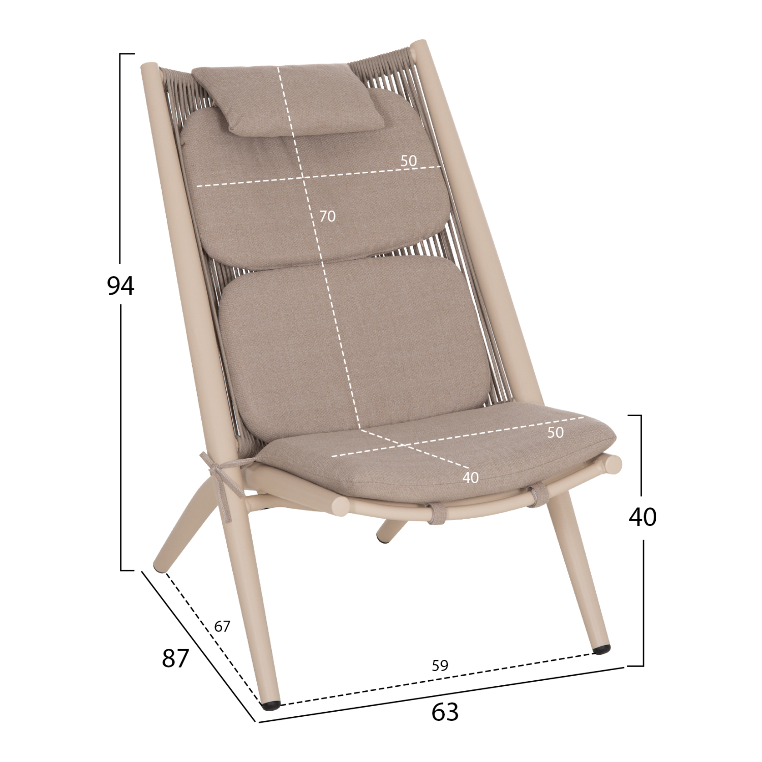 ΠΟΛΥΘΡΟΝΑ RELAX REMUS HM6642.04 ΑΛΟΥΜΙΝΙΟ ΣΑΜΠΑΝΙ-ΣΧΟΙΝΙ OLEFIN ΜΠΕΖ 63x87x94Υεκ. 2