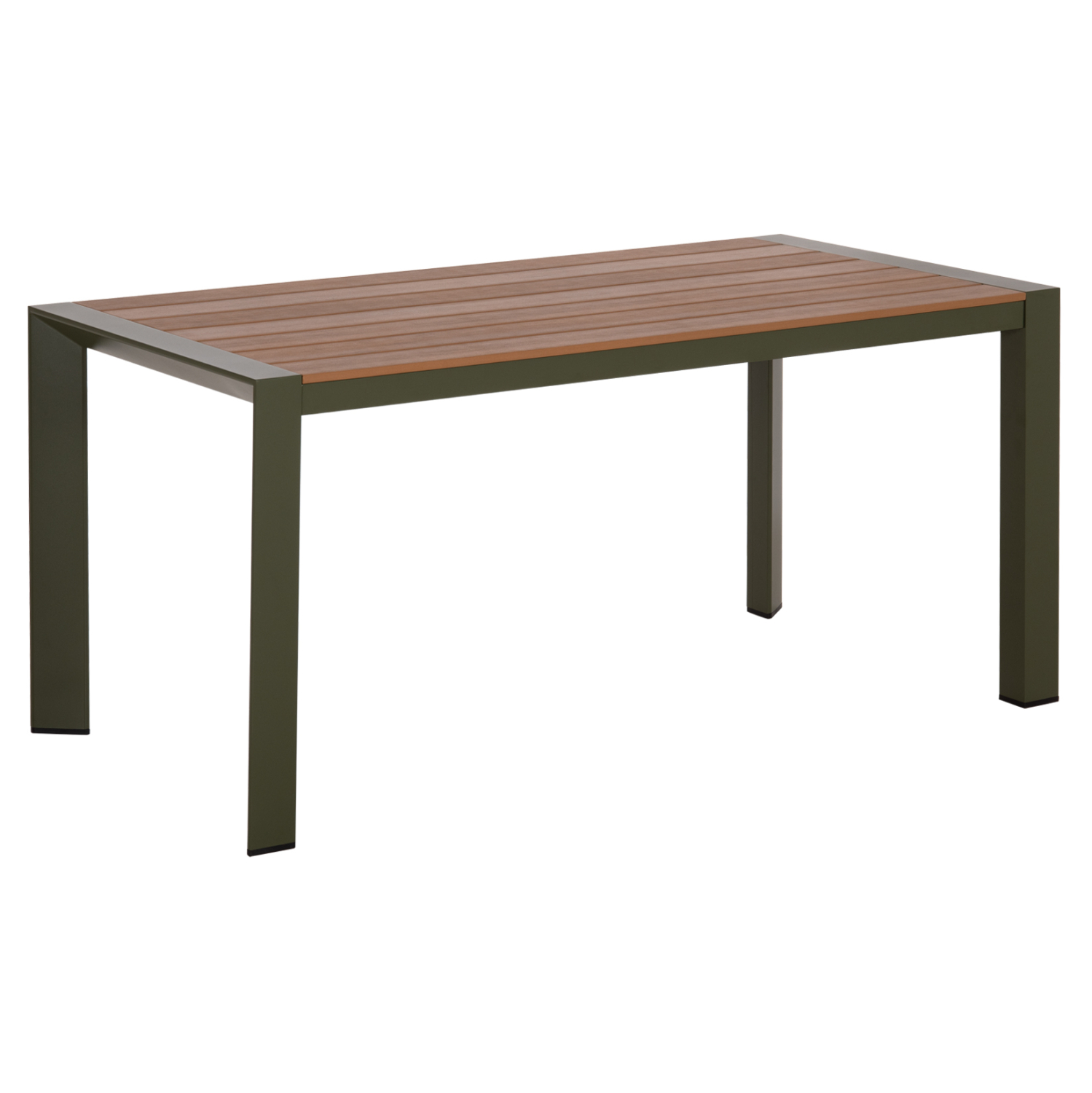 ΤΡΑΠΕΖΙ ΕΞΩΤ.ΧΩΡΟΥ GOYA HM6059.07 ΑΛΟΥΜΙΝΙΟ ΣE OLIVE GREEN &amp; POLYWOOD 160X80Χ75Υεκ. 1