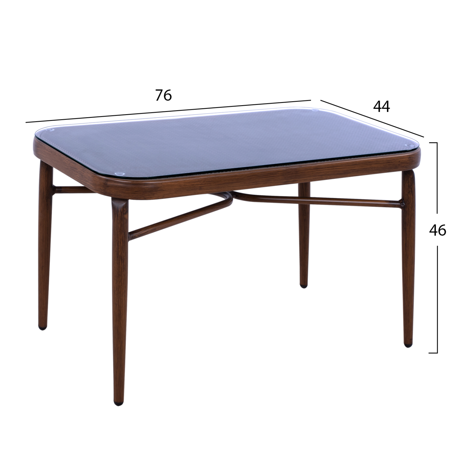 ΣΕΤ ΣΑΛΟΝΙ 4ΤΜΧ BALIN ΑΛΟΥΜΙΝΙΟΥ BAMBOO LOOK ΚΑΦΕ HM5573 4