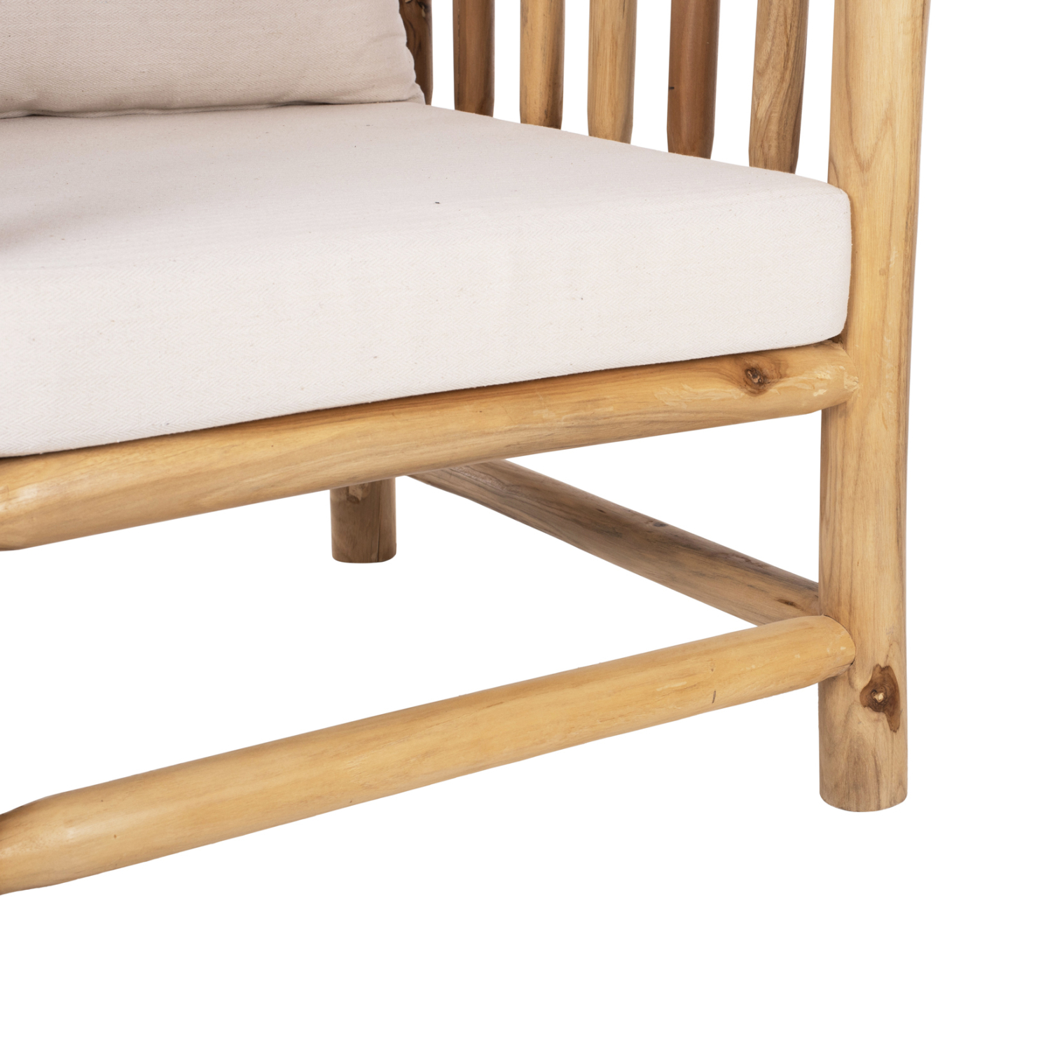 ΣΕΤ ΣΑΛΟΝΙ 4ΤΜΧ EDDARD HM9340 ΑΠΟ ΜΑΣΙΦ ΞΥΛΟ TEAK  ΦΥΣΙΚΟ - ΛΕΥΚΟ 8