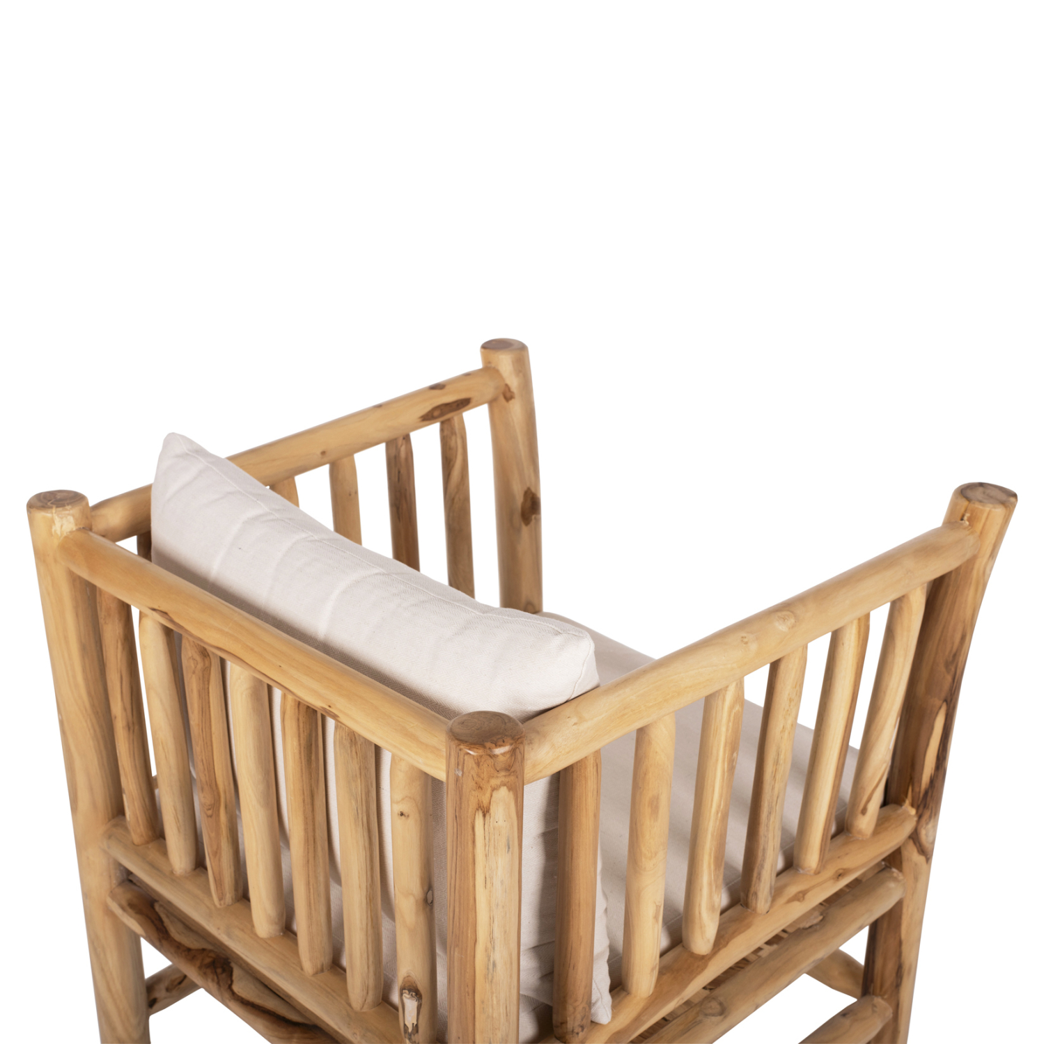 ΣΕΤ ΣΑΛΟΝΙ 4ΤΜΧ EDDARD HM9340 ΑΠΟ ΜΑΣΙΦ ΞΥΛΟ TEAK  ΦΥΣΙΚΟ - ΛΕΥΚΟ 9