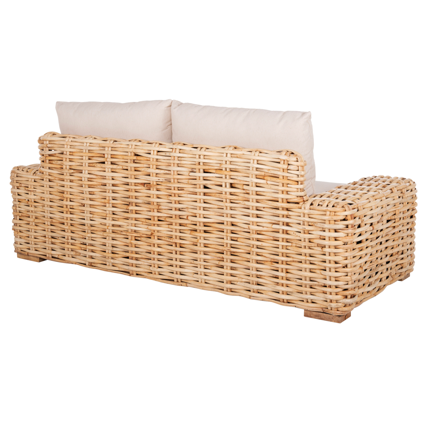 ΚΑΝΑΠΕΣ 2-ΘΕΣΙΟΣ TROPEL HM9809 ΞΥΛΟ MANGO-RATTAN ΦΥΣΙΚΟ-ΛΕΥΚΑ ΜΑΞΙΛΑΡΙΑ 192x88x70-85Υεκ. 5
