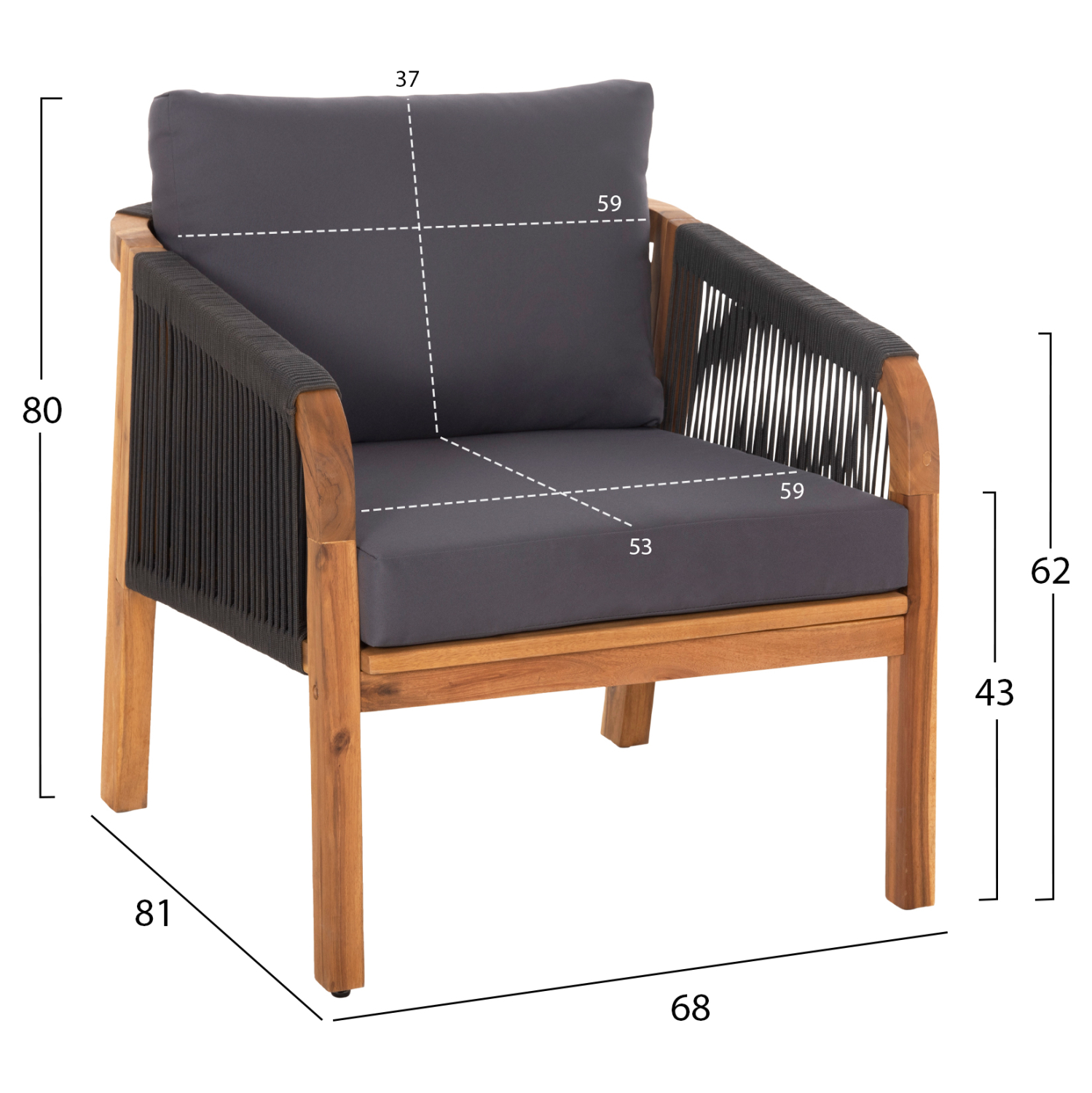 ΣΕΤ ΣΑΛΟΝΙ ΕΞ.ΧΩΡΟΥ 4ΤΜΧ ROSSWELL HM6084.01 ΞΥΛΟ ΑΚΑΚΙΑΣ-ΣΧΟΙΝΙ &amp; ΜΑΞΙΛΑΡΙΑ ΑΝΘΡΑΚΙ 3