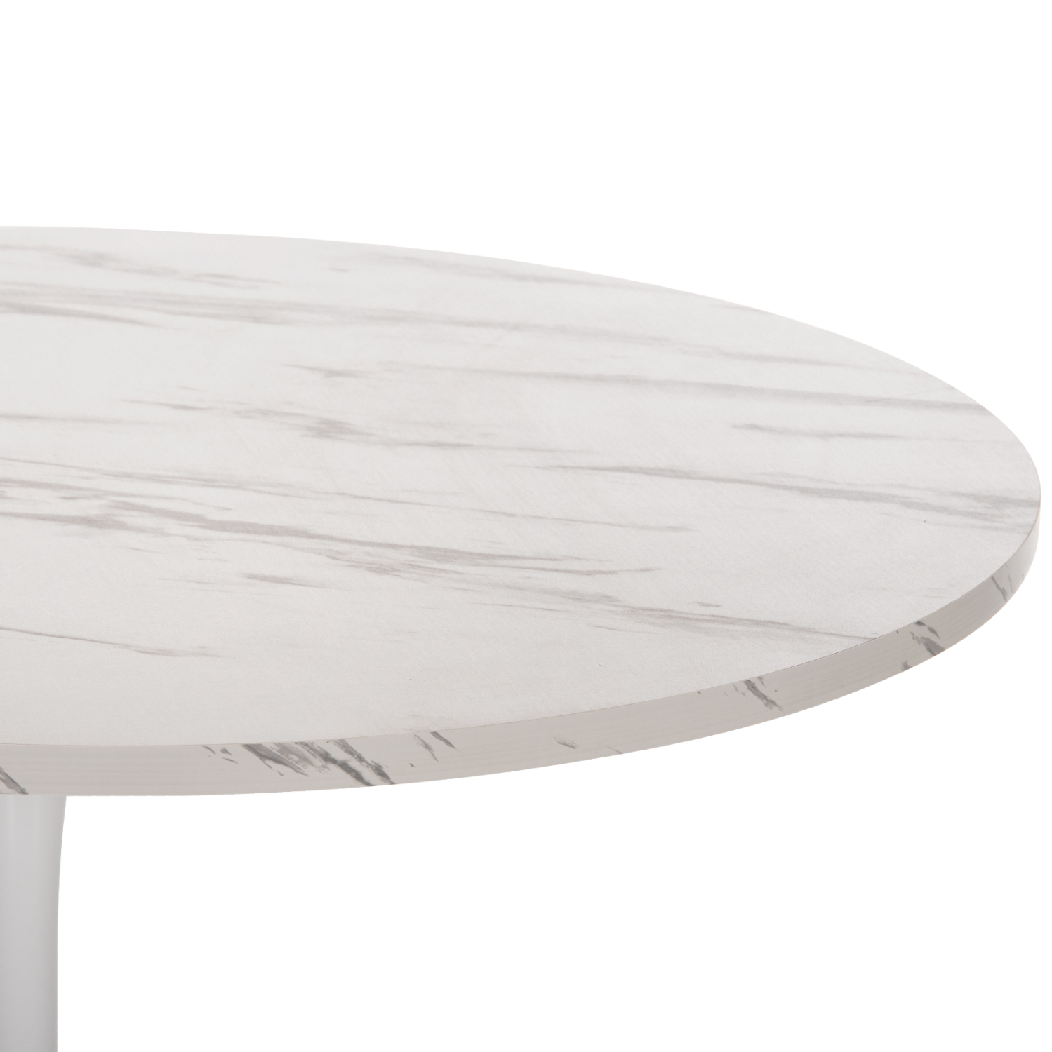 ΤΡΑΠΕΖΙ ΤΡΑΠΕΖΑΡΙΑΣ ROLLO HM9422.11 ΣΤΡΟΓΓΥΛΟ WHITE MARBLE Φ120x74Yεκ. 4