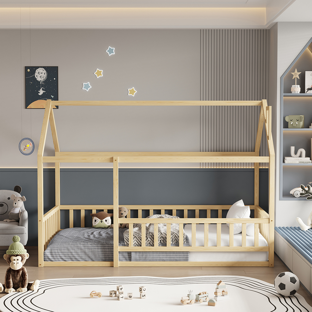 ΚΡΕΒΑΤΙ ΠΑΙΔΙΚΟ ΜΕ ΚΑΓΚΕΛΟ HOUSER HM706.01 τ.MONTESSORI ΞΥΛΟ ΠΕΥΚΟ ΦΥΣΙΚΟ-190x90εκ 4