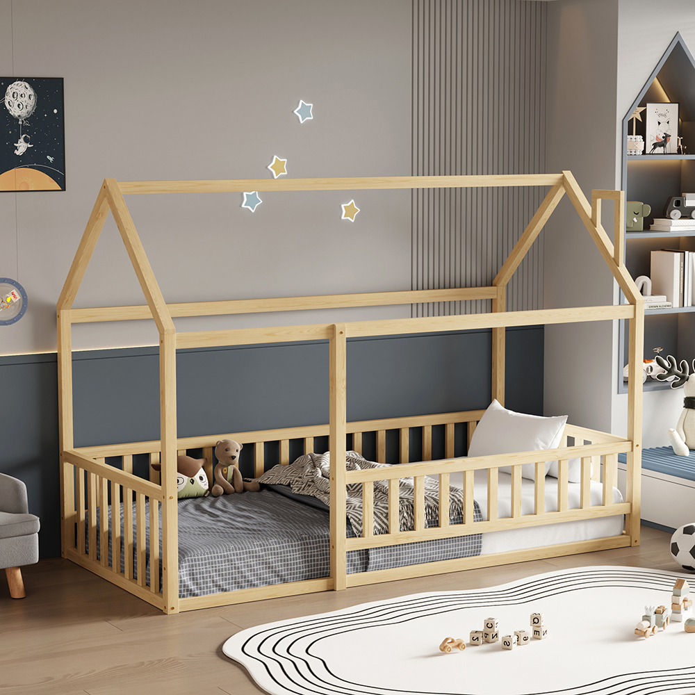 ΚΡΕΒΑΤΙ ΠΑΙΔΙΚΟ ΜΕ ΚΑΓΚΕΛΟ HOUSER HM706.01 τ.MONTESSORI ΞΥΛΟ ΠΕΥΚΟ ΦΥΣΙΚΟ-190x90εκ 5