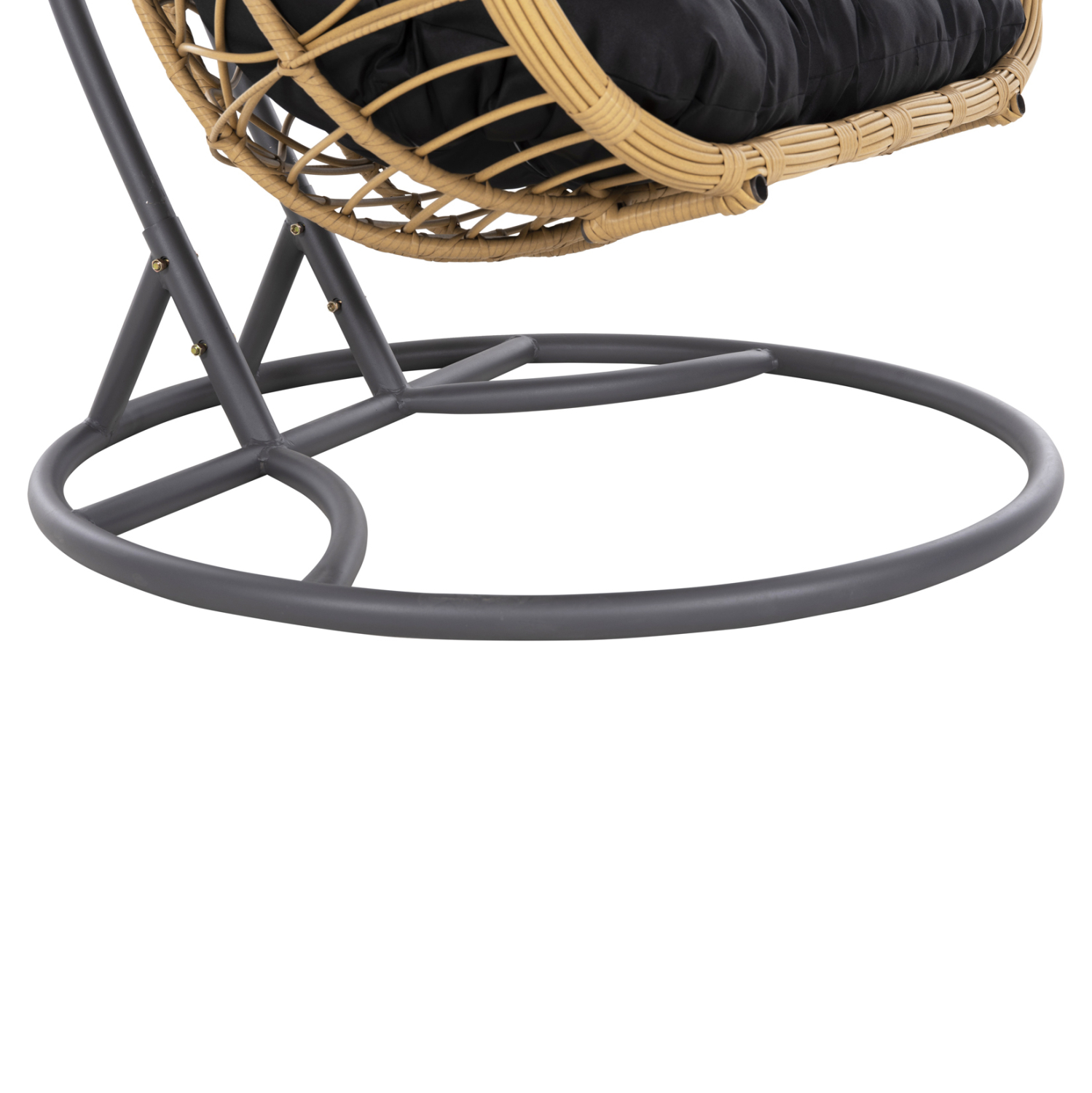 ΔΙΠΛΗ ΚΡΕΜΑΣΤΗ ΦΩΛΙΑ ME ΥΠΟΠΟΔΙΟ GRACIE HM5754.02 ΜΠΕΖ ΣΥΝΘ.RATTAN-ΓΚΡΙ ΜΕΤΑΛ.ΣΚΕΛΕΤΟΣ Φ120x200Υεκ 10