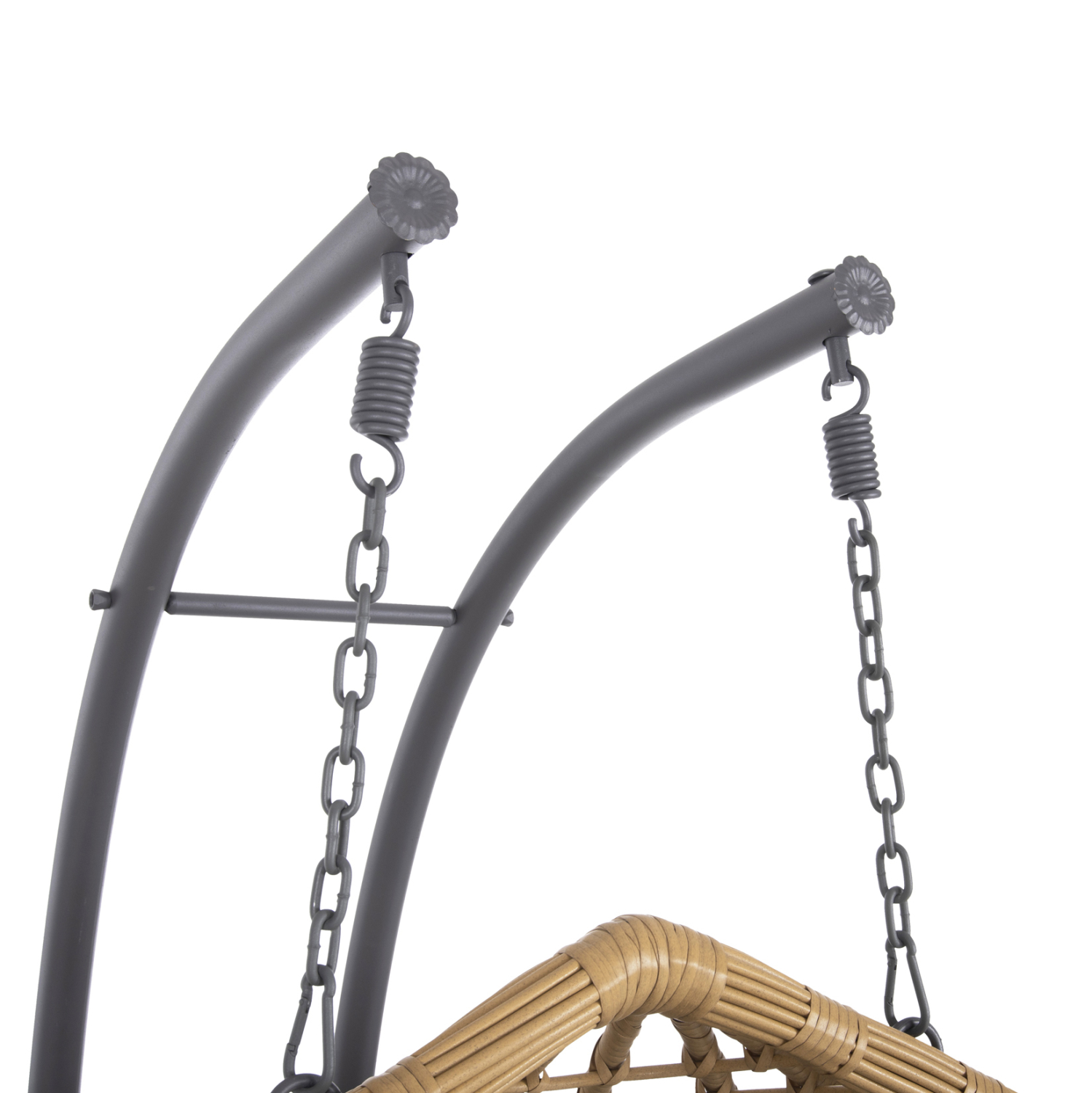 ΔΙΠΛΗ ΚΡΕΜΑΣΤΗ ΦΩΛΙΑ ME ΥΠΟΠΟΔΙΟ GRACIE HM5754.02 ΜΠΕΖ ΣΥΝΘ.RATTAN-ΓΚΡΙ ΜΕΤΑΛ.ΣΚΕΛΕΤΟΣ Φ120x200Υεκ 8