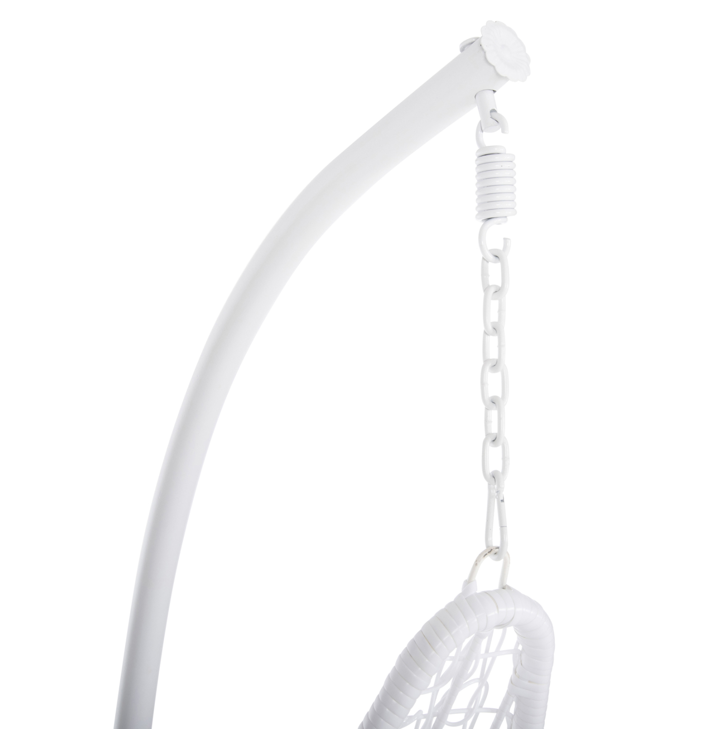 ΚΡΕΜΑΣΤΗ ΠΟΛΥΘΡΟΝΑ ΦΩΛΙΑ MILLIE HM5996.03 ΜΕΤΑΛΛΟ-ΣΥΝΘ.RATTAN ΛΕΥΚΟ Φ95x195Υεκ. 9