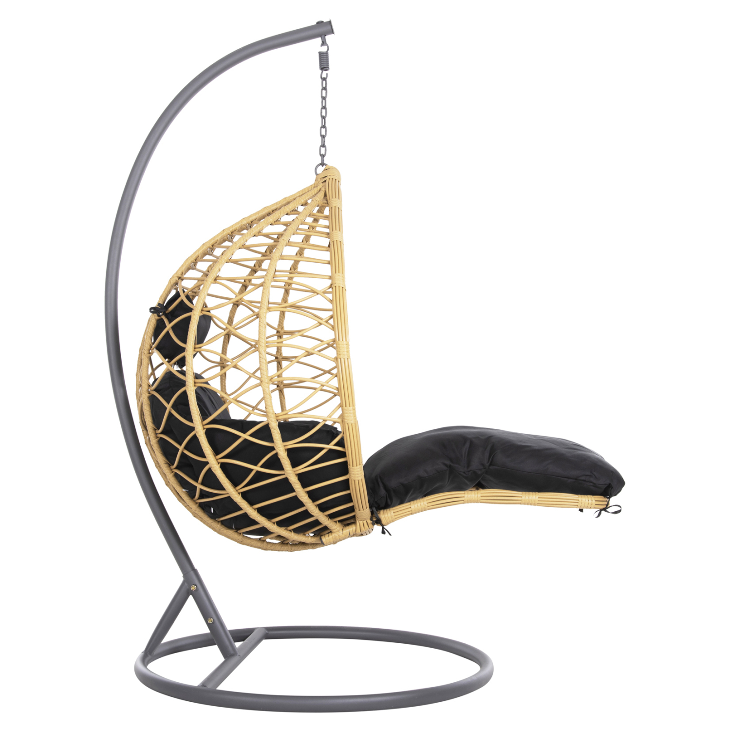 ΜΟΝΗ ΚΡΕΜΑΣΤΗ ΦΩΛΙΑ ME ΥΠΟΠΟΔΙΟ GRACIE HM5755.02 ΜΠΕΖ ΣΥΝΘ.RATTAN-ΓΚΡΙ ΜΕΤΑΛ.ΣΚΕΛΕΤΟΣ Φ104x200Υεκ 3