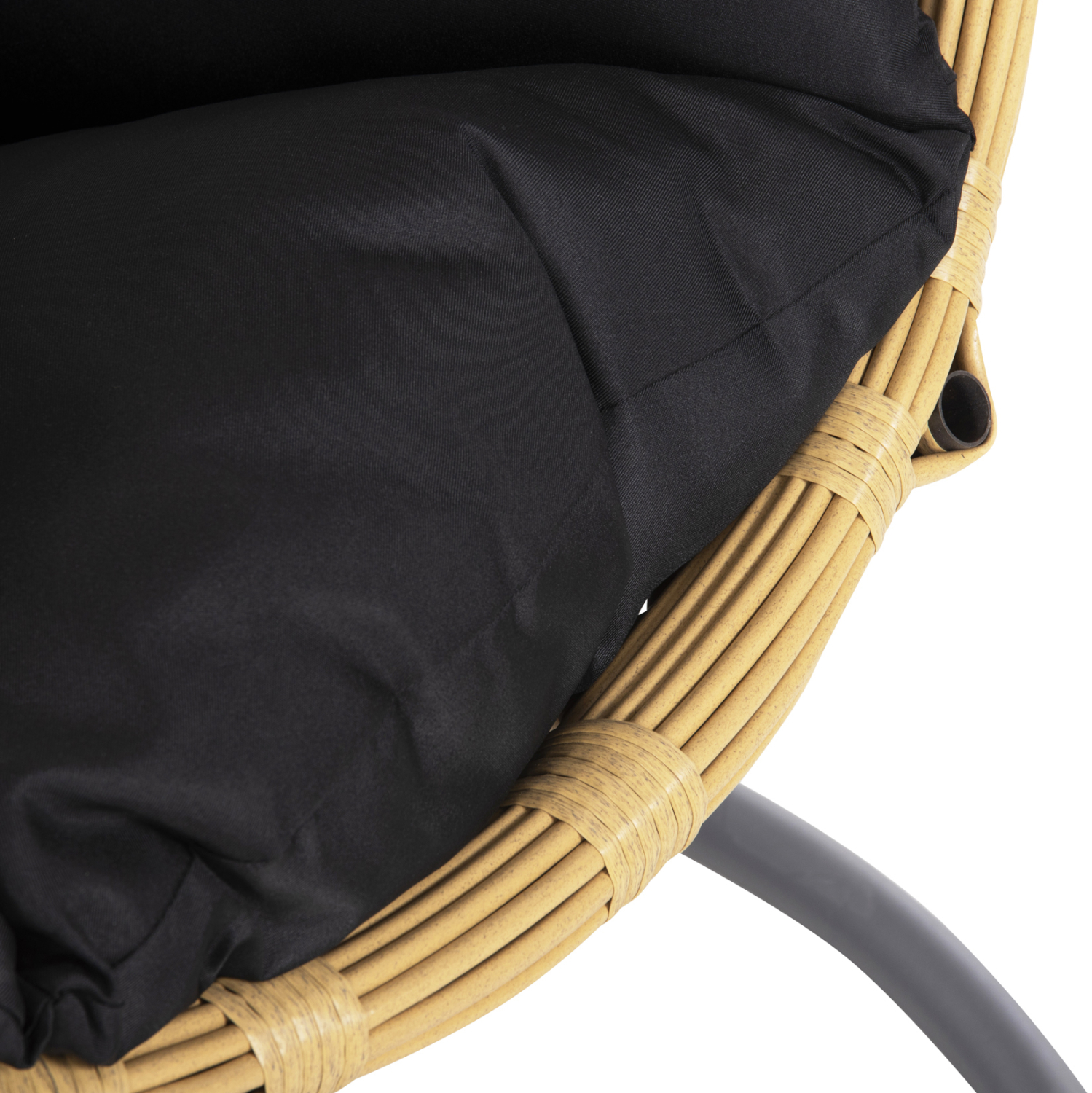 ΜΟΝΗ ΚΡΕΜΑΣΤΗ ΦΩΛΙΑ ME ΥΠΟΠΟΔΙΟ GRACIE HM5755.02 ΜΠΕΖ ΣΥΝΘ.RATTAN-ΓΚΡΙ ΜΕΤΑΛ.ΣΚΕΛΕΤΟΣ Φ104x200Υεκ 7