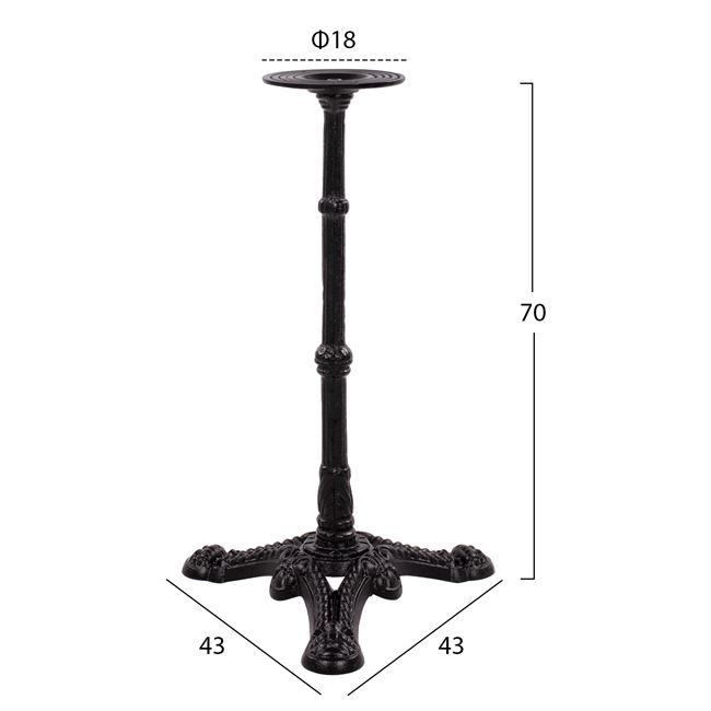 ΒΑΣΗ ΜΑΝΤΕΜΙ HM441 ΜΕ ΠΙΑΤΟ ΣΕ ΜΑΥΡΟ ΧΡΩΜΑ 43x43 εκ. 2