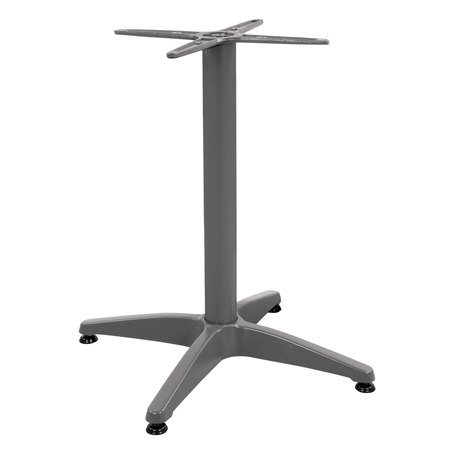 ΒΑΣΗ ΑΛΟΥΜΙΝΙΟΥ 4ΝΥΧΗ 66Χ66X69Υεκ. ΜΕ ΣΤΑΥΡΟ 45x45εκ. HM448.04 ΓΚΡΙ 1