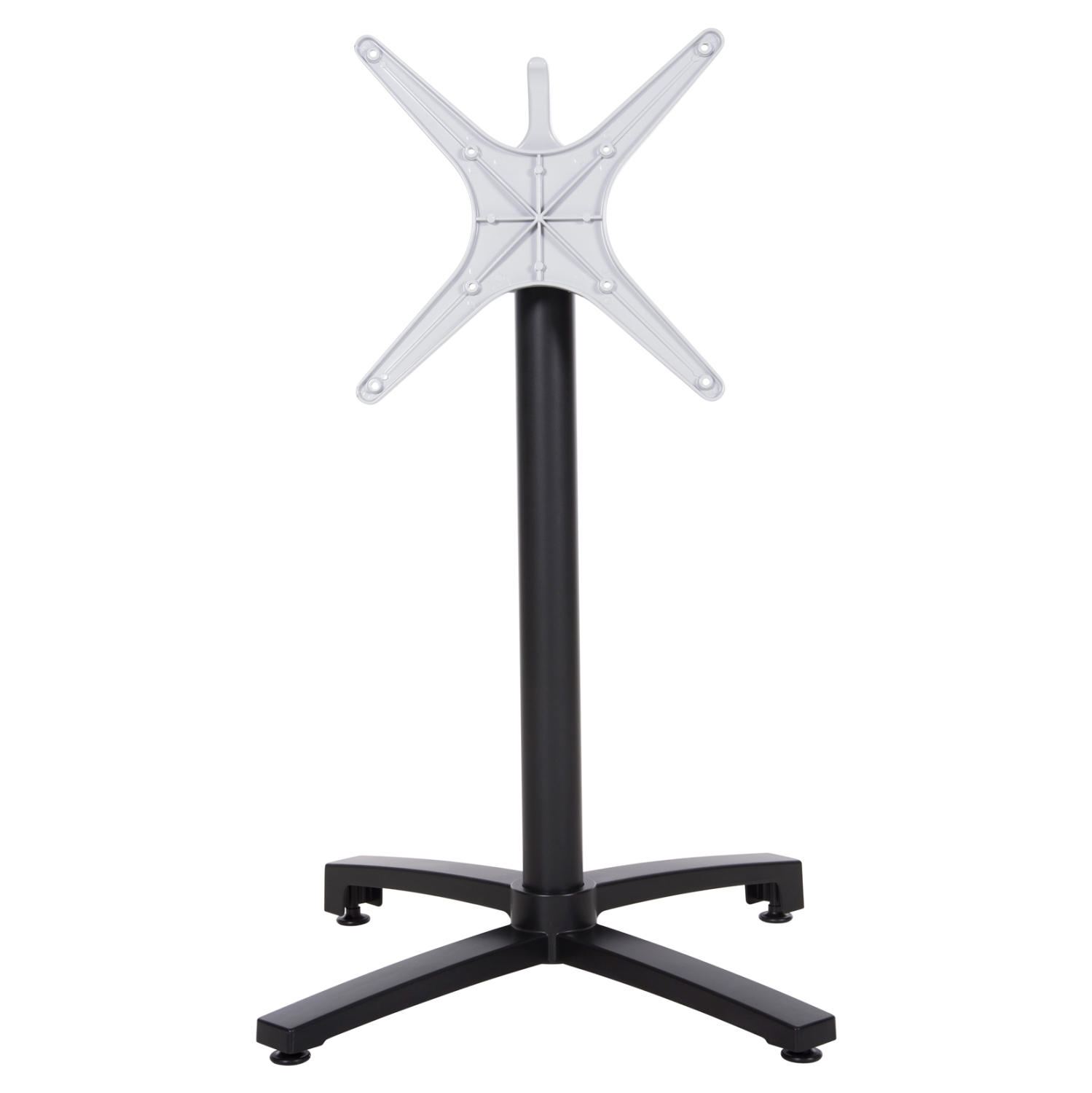 ΒΑΣΗ ΑΛΟΥΜΙΝΙΟΥ ΠΤΥΣΣΟΜΕΝΗ HM459.01 ΜΑΥΡΟ ΜΑΤ 69Χ69Χ73Υεκ. ΜΕ ΣΤΑΥΡΟ 48Χ48εκ. 1