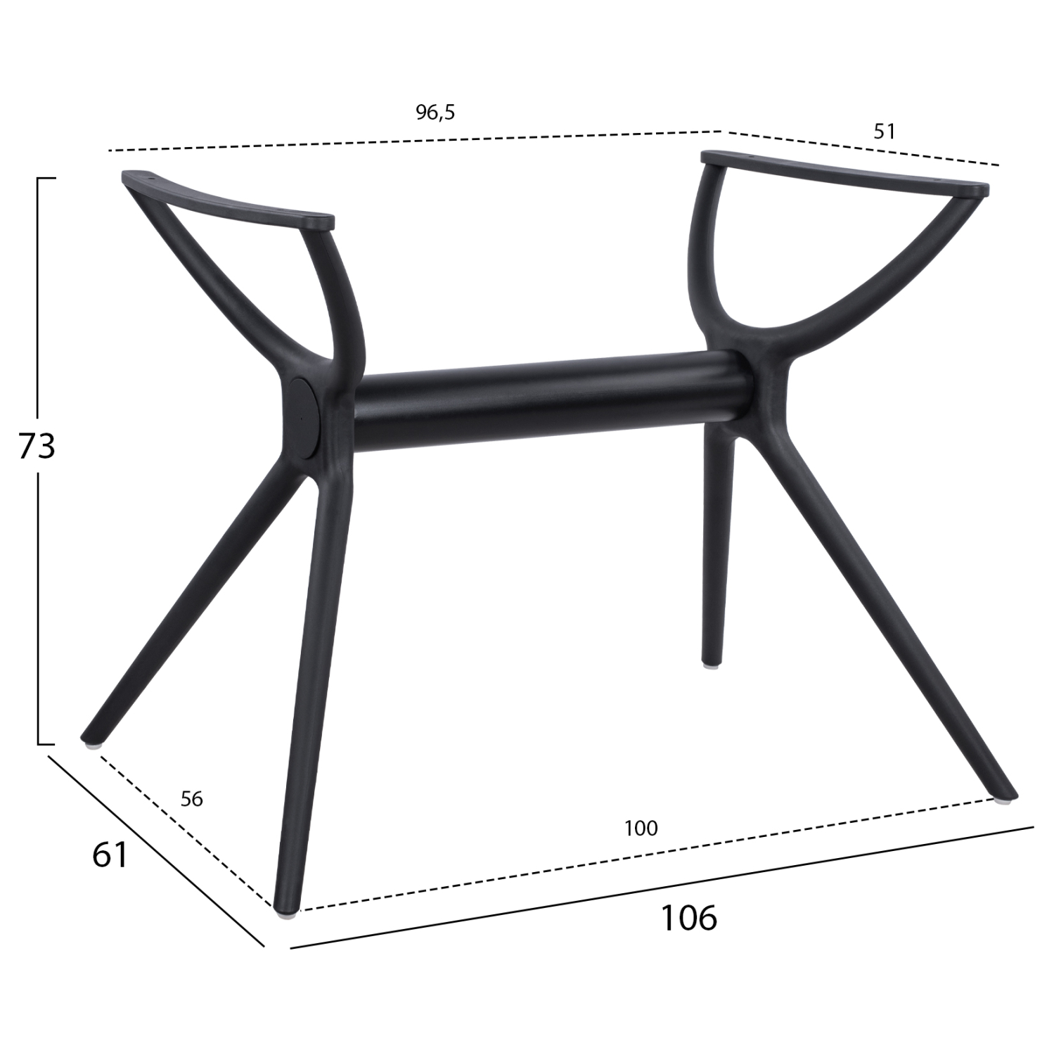 ΒΑΣΗ ΠΟΛΥΠΡΟΠΥΛΕΝΙΟΥ ΜΑΥΡΗ HM463.01 ΓΙΑ ΕΠΙΦΑΝΕΙΑ 120Χ80 2