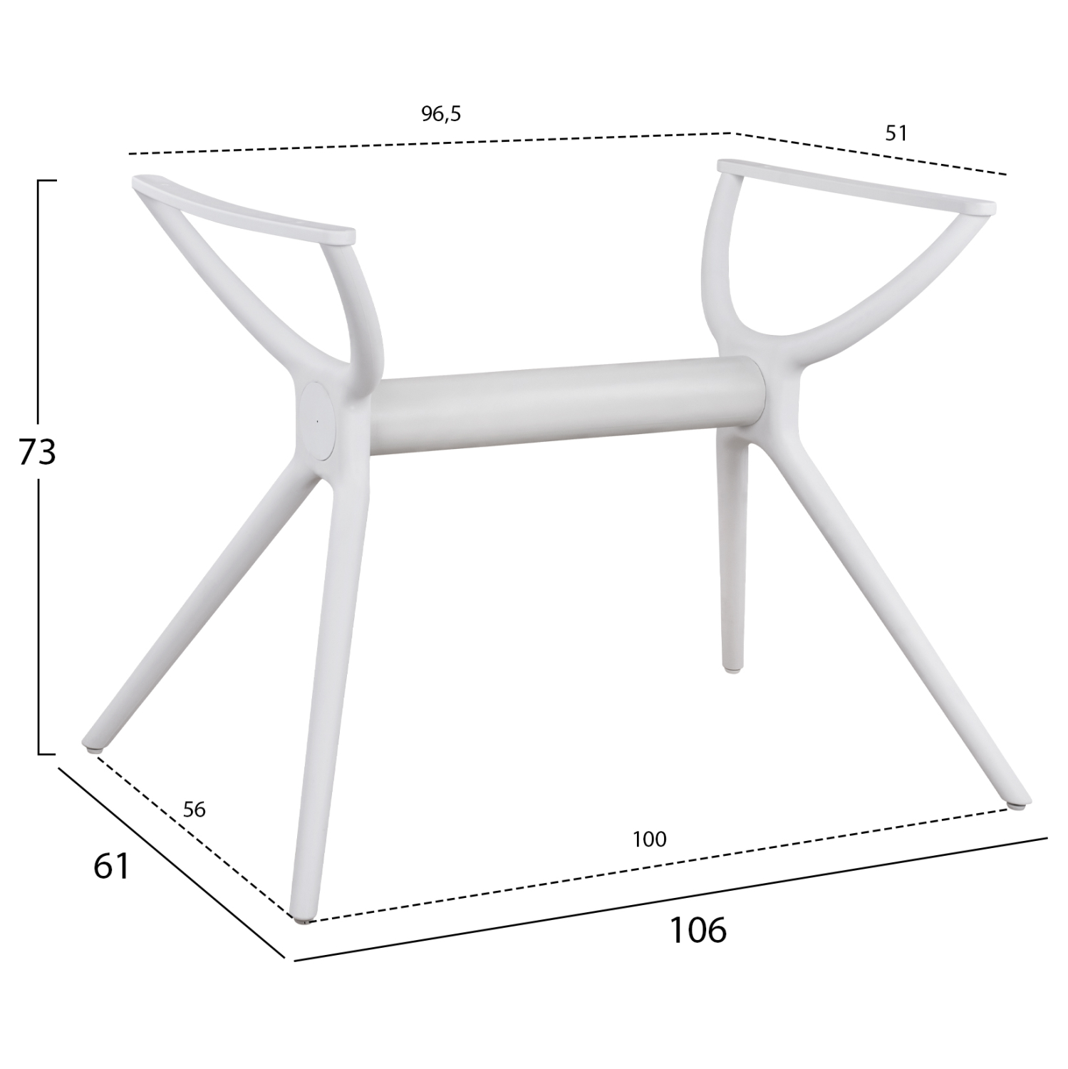 ΒΑΣΗ ΠΟΛΥΠΡΟΠΥΛΕΝΙΟΥ ΛΕΥΚΗ HM463.02 ΓΙΑ ΕΠΙΦΑΝΕΙΑ 120Χ80 2