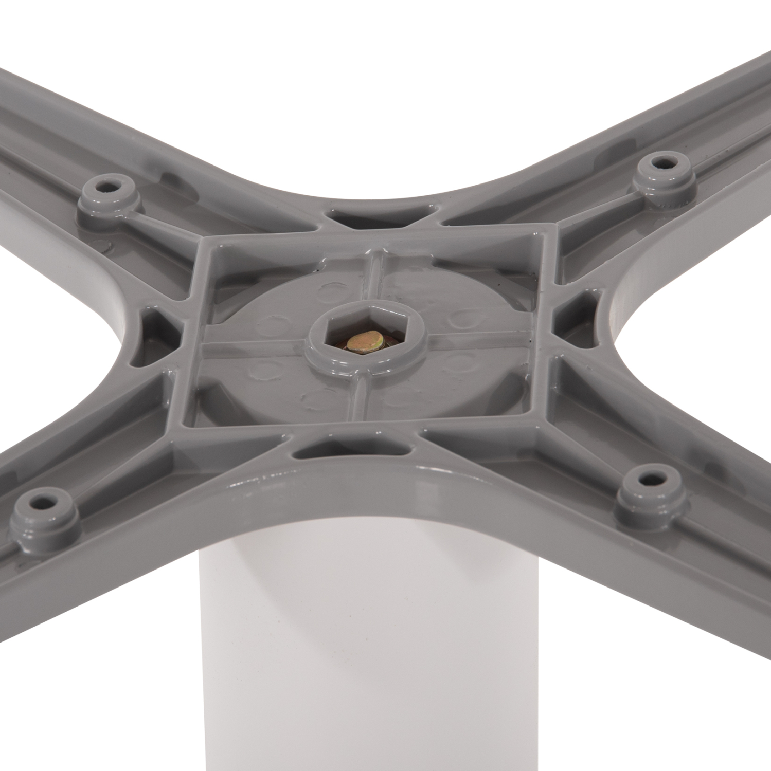 ΒΑΣΗ ΤΡΑΠΕΖΙΟΥ ΑΛΟΥΜΙΝΙΟΥ ΛΕΥΚΟ ΜΑΤ HM475.02 ΣΤΑΥΡΟΣ 46Χ46εκ 46Χ46Χ72Υεκ. 4