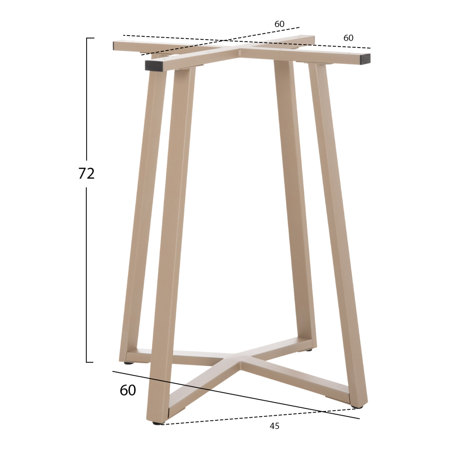 ΒΑΣΗ ΤΡΑΠΕΖΙΟΥ ΧΙΑΣΤΙ HM470.25 ΜΕΤΑΛΛΙΚΗ ΣΕ ΚΑΠΟΥΤΣΙΝΟ 60x60x72Yεκ. 2