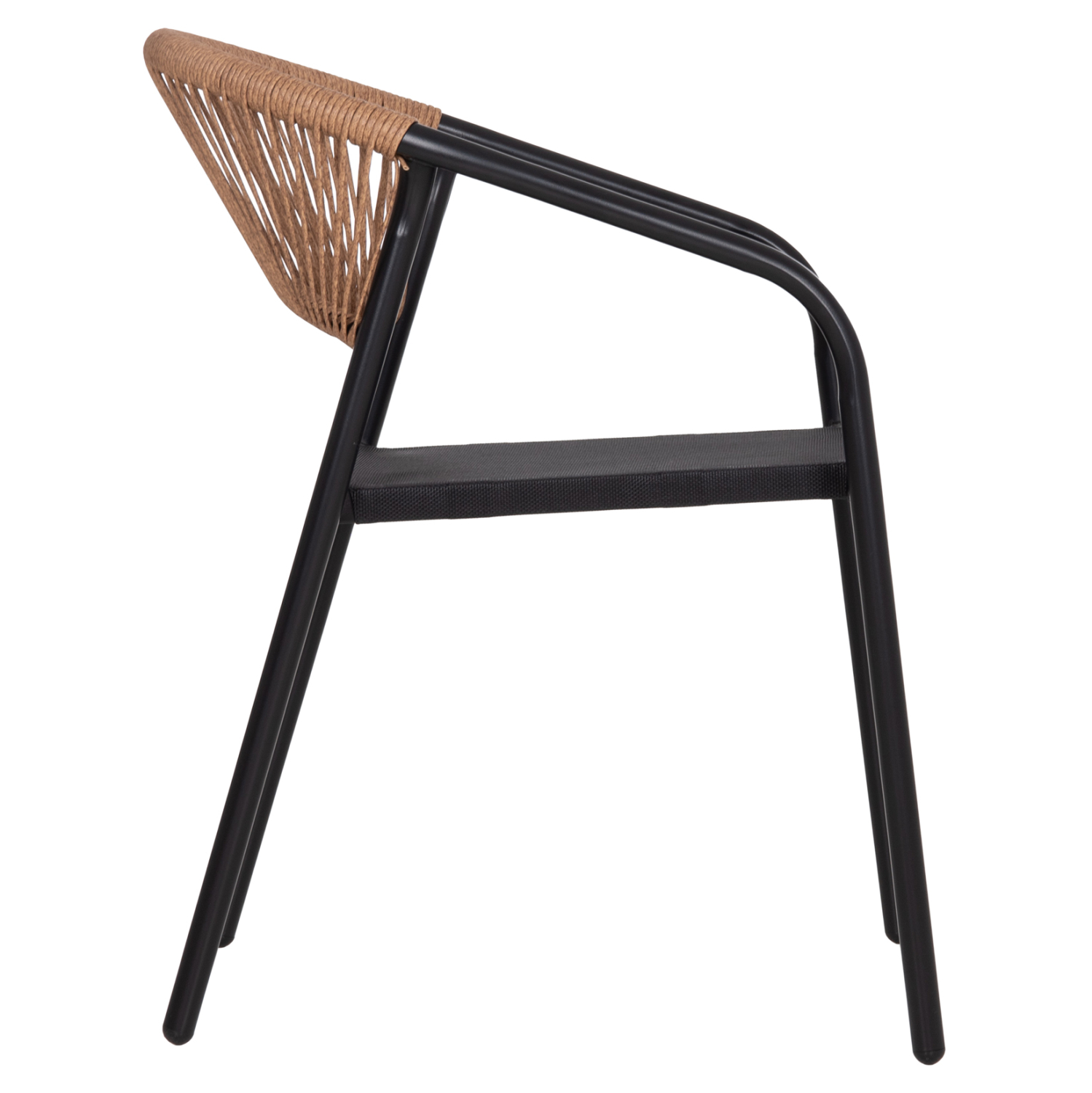 ΠΟΛΥΘΡΟΝΑ HOMAN HM6430.03 ΜΑΥΡΟ ΜΕΤΑΛΛΟ &amp; TEXTILENE--ΜΠΕΖ P.E.RATTAN 53x58x75Υεκ 4