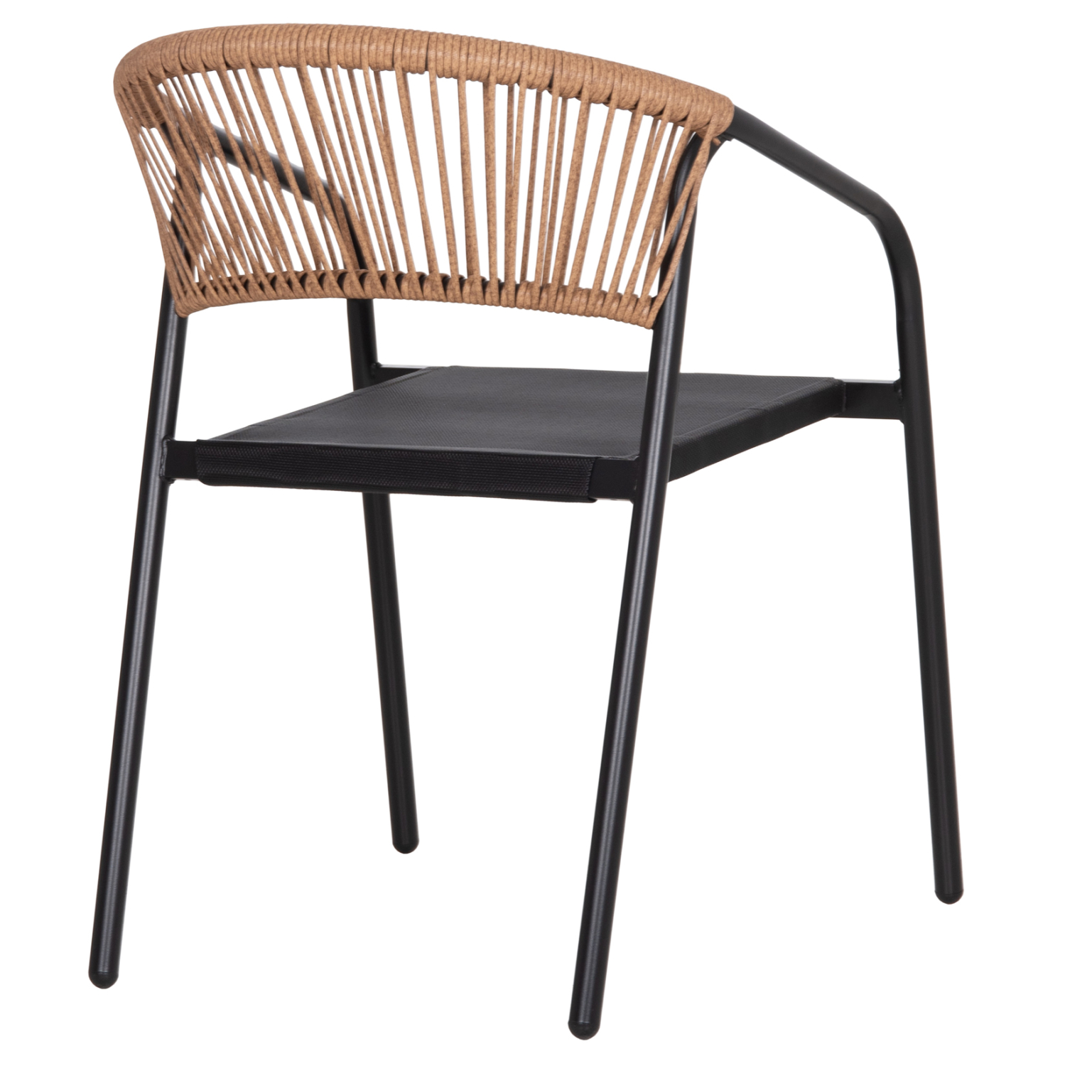 ΠΟΛΥΘΡΟΝΑ HOMAN HM6430.03 ΜΑΥΡΟ ΜΕΤΑΛΛΟ &amp; TEXTILENE--ΜΠΕΖ P.E.RATTAN 53x58x75Υεκ 5