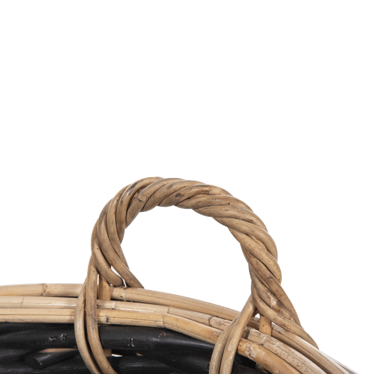 ΣΕΤ 2 ΚΑΛΑΘΙΑ POTTS HM4379 ΜΑΥΡO&amp;ΦΥΣΙΚΟ ΧΡΩΜΑ- CL RATTAN Φ61+Φ45εκ. 6