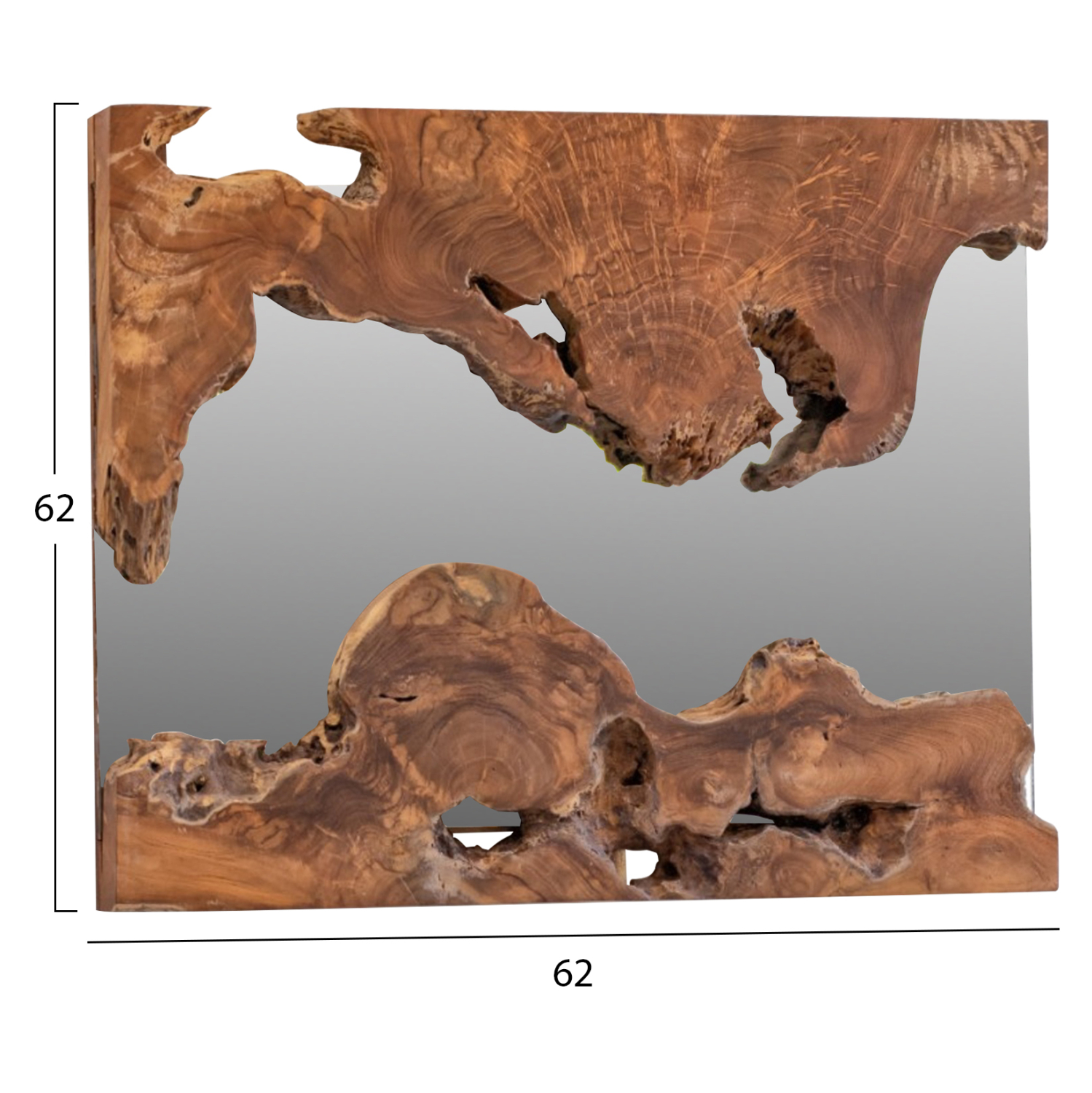ΚΑΘΡΕΠΤΗΣ HM9361 ΑΠΟ ΜΑΣΙΦ ΞΥΛΟ ΤEAK ΦΥΣΙΚΟ 62X62X5ΕΚ. 2