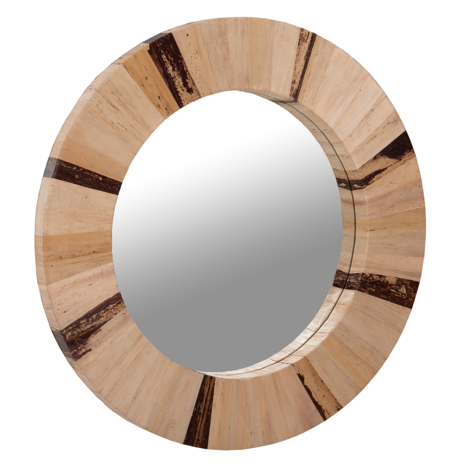 ΚΑΘΡΕΠΤΗΣ ΤΟΙΧΟΥ ΣΤΡΟΓΓΥΛΟΣ HM7837 ΠΛΑΙΣΙΟ ΙΝΕΣ ΦΟΙΝΙΚΑ ΦΥΣΙΚΟ ΧΡΩΜΑ Φ60x4εκ. 1