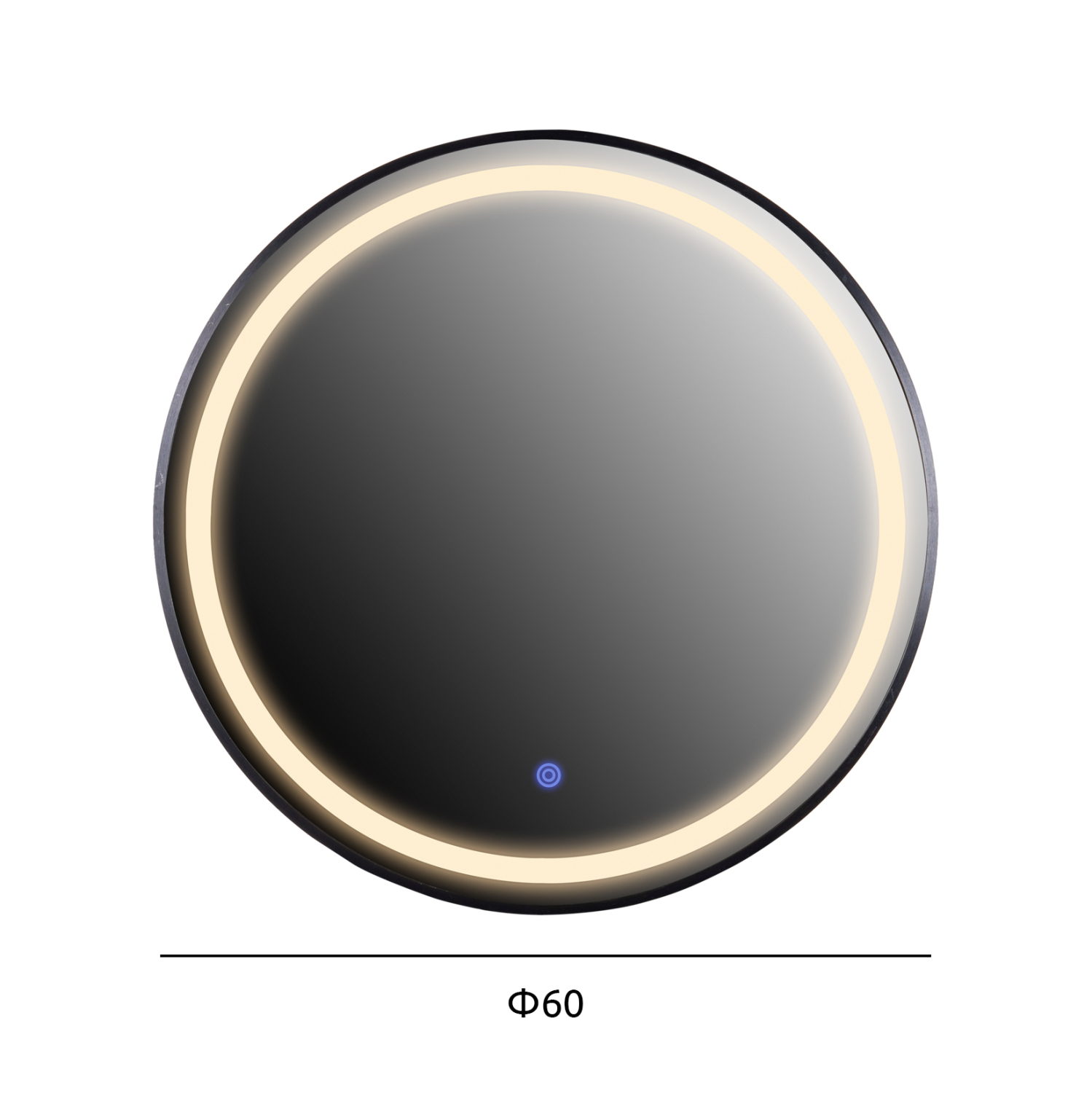 ΚΑΘΡΕΠΤΗΣ ΤΟΙΧΟΥ ΣΤΡΟΓΓΥΛΟΣ IMAGE HM9579.01 ΑΛΟΥΜΙΝΙΟ ΣΕ ΜΑΥΡΟ-ΦΩΤΙΣΜΟΣ LED Φ60x3εκ. 2