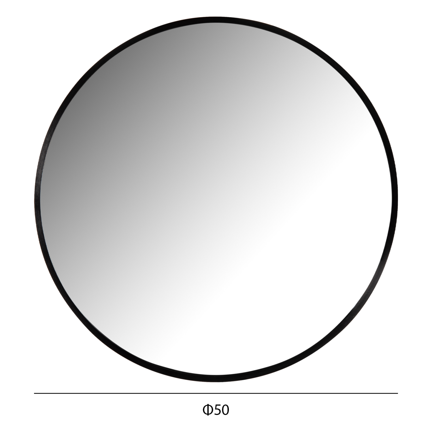 ΚΑΘΡΕΠΤΗΣ ΤΟΙΧΟΥ ΣΤΡΟΓΓΥΛΟΣ HM9582.01 ΣΚΕΛΕΤΟΣ ΑΛΟΥΜΙΝΙΟΥ ΣΕ ΜΑΥΡΟ ΧΡΩΜΑ Φ50x3 εκ. 5