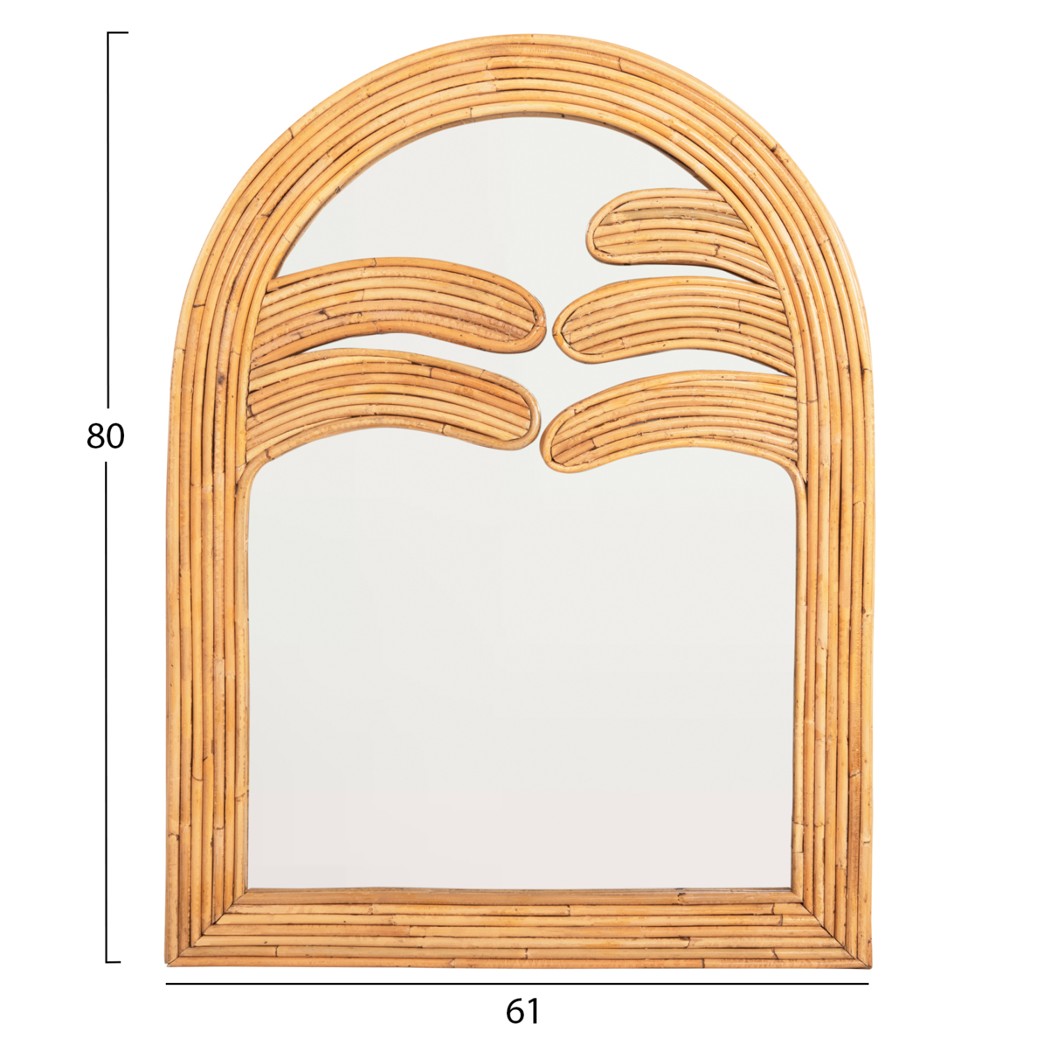 ΚΑΘΡΕΠΤΗΣ ΤΟΙΧΟΥ REFLECT HM4366 ΦΥΣΙΚΟ RATTAN 61x5x80Υεκ. 2