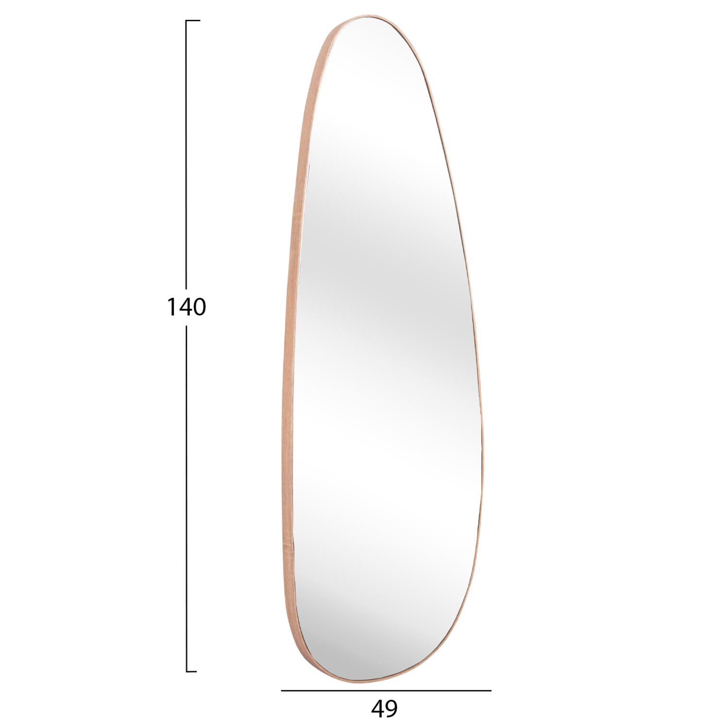 ΚΑΘΡΕΠΤΗΣ ΤΟΙΧΟΥ CRITHER HM4486.03 ΜΕ ΠΛΑΙΣΙΟ MDF ΦΥΣΙΚΟ ΧΡΩΜΑ ΞΥΛΟΥ 49x140Υεκ. 2