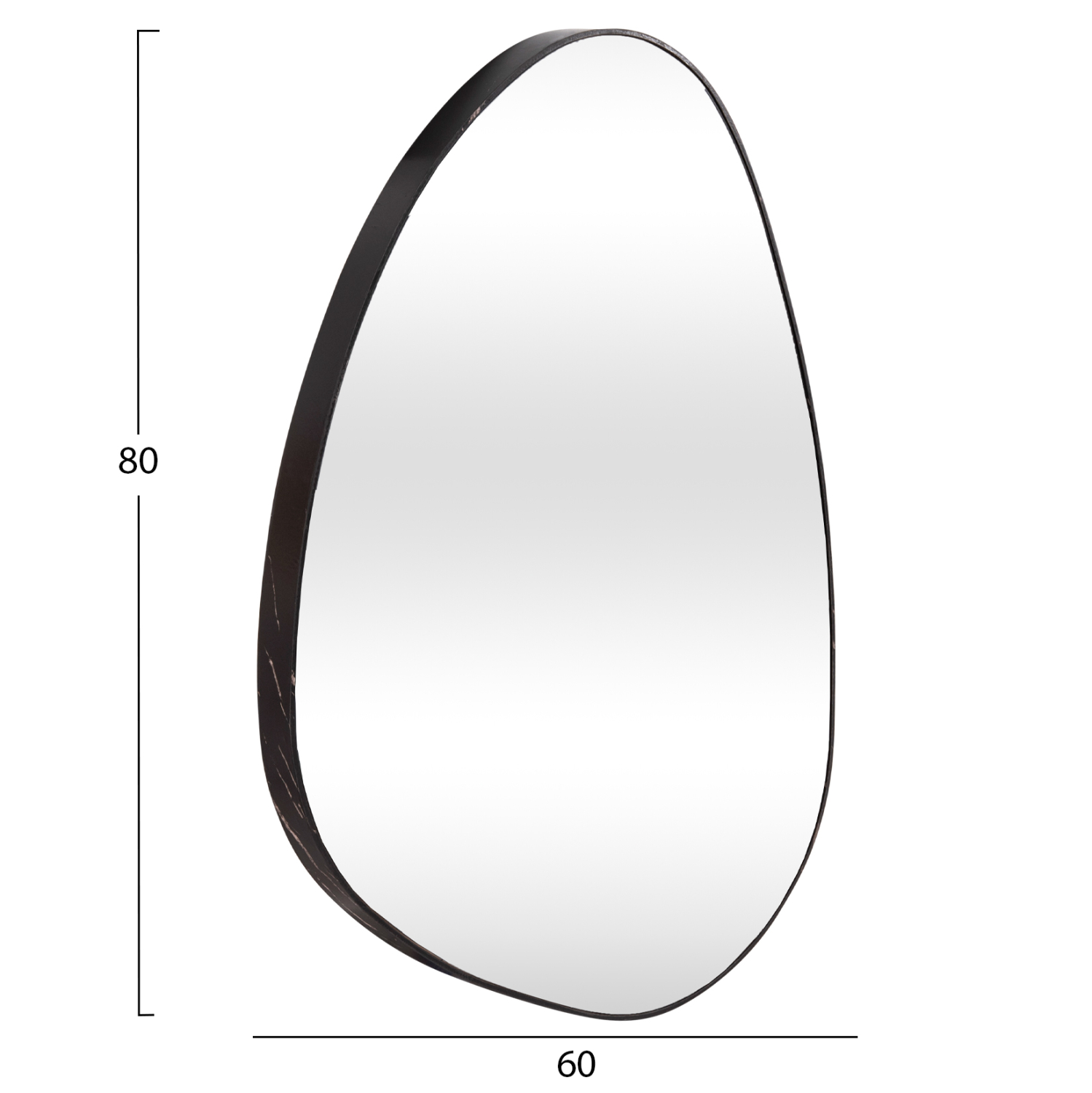 ΚΑΘΡΕΠΤΗΣ ΤΟΙΧΟΥ IRREGU HM4487.01 ΜΕ ΠΛΑΙΣΙΟ MDF ΣΕ BLACK MARBLE ΧΡΩΜΑ 60x80Υεκ. 2