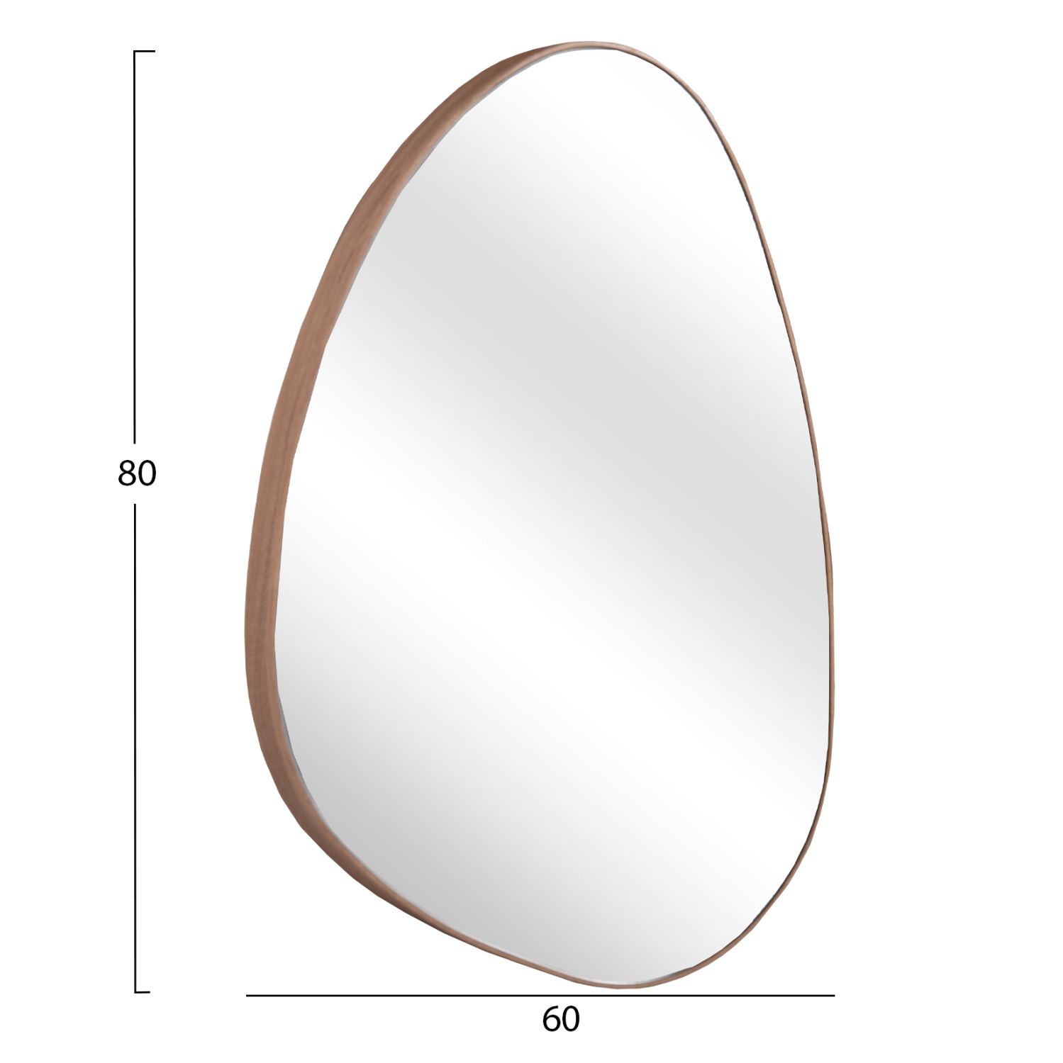 ΚΑΘΡΕΠΤΗΣ ΤΟΙΧΟΥ IRREGU HM4487.03 ΜΕ ΠΛΑΙΣΙΟ MDF ΦΥΣΙΚΟ ΧΡΩΜΑ ΞΥΛΟΥ 60x80Υεκ. 2