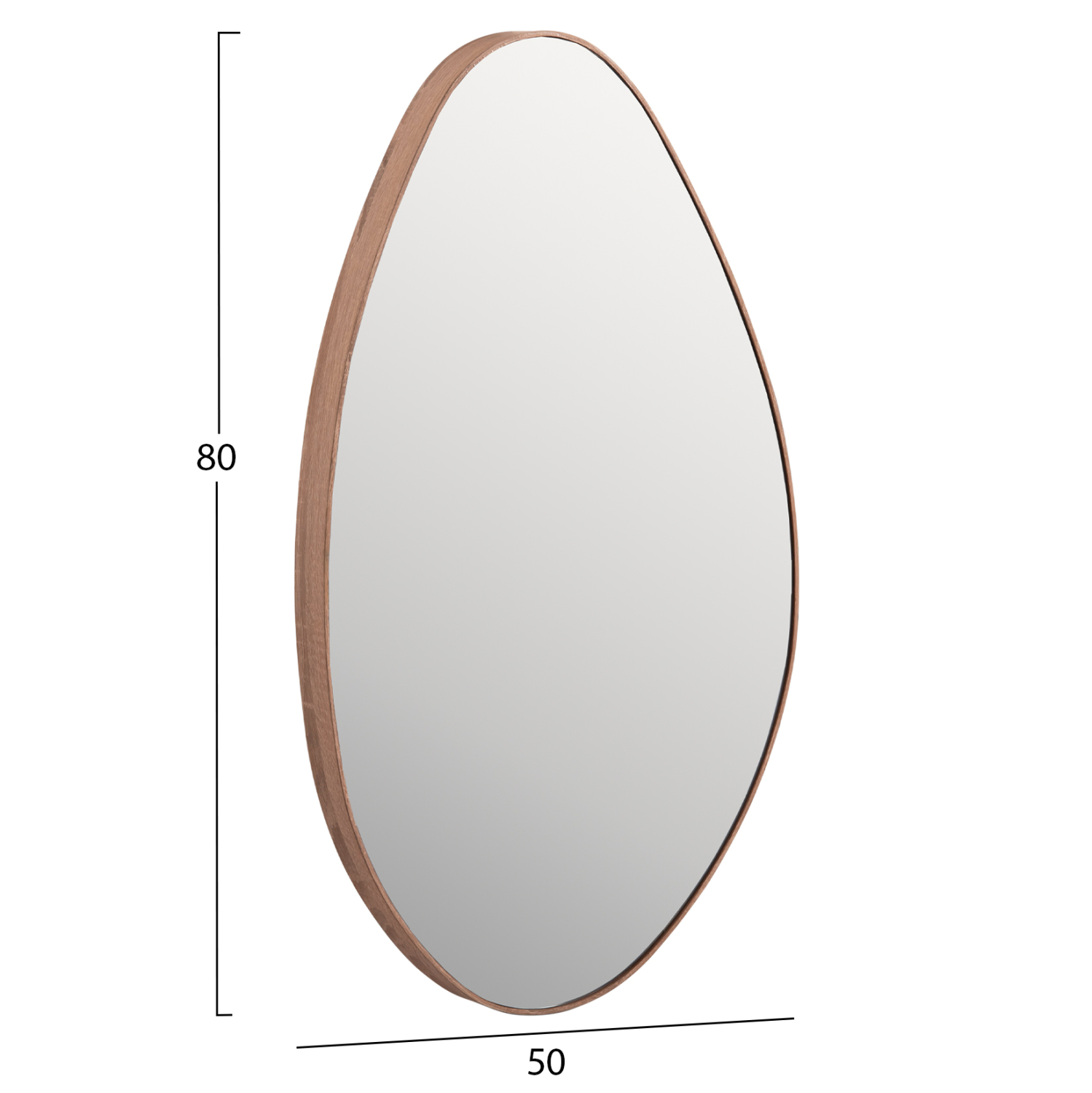 ΚΑΘΡΕΠΤΗΣ ΤΟΙΧΟΥ DROP HM4488.03 ΜΕ ΠΛΑΙΣΙΟ MDF ΣΕ ΦΥΣΙΚΟ ΧΡΩΜΑ ΞΥΛΟΥ 50x80Υεκ. 2
