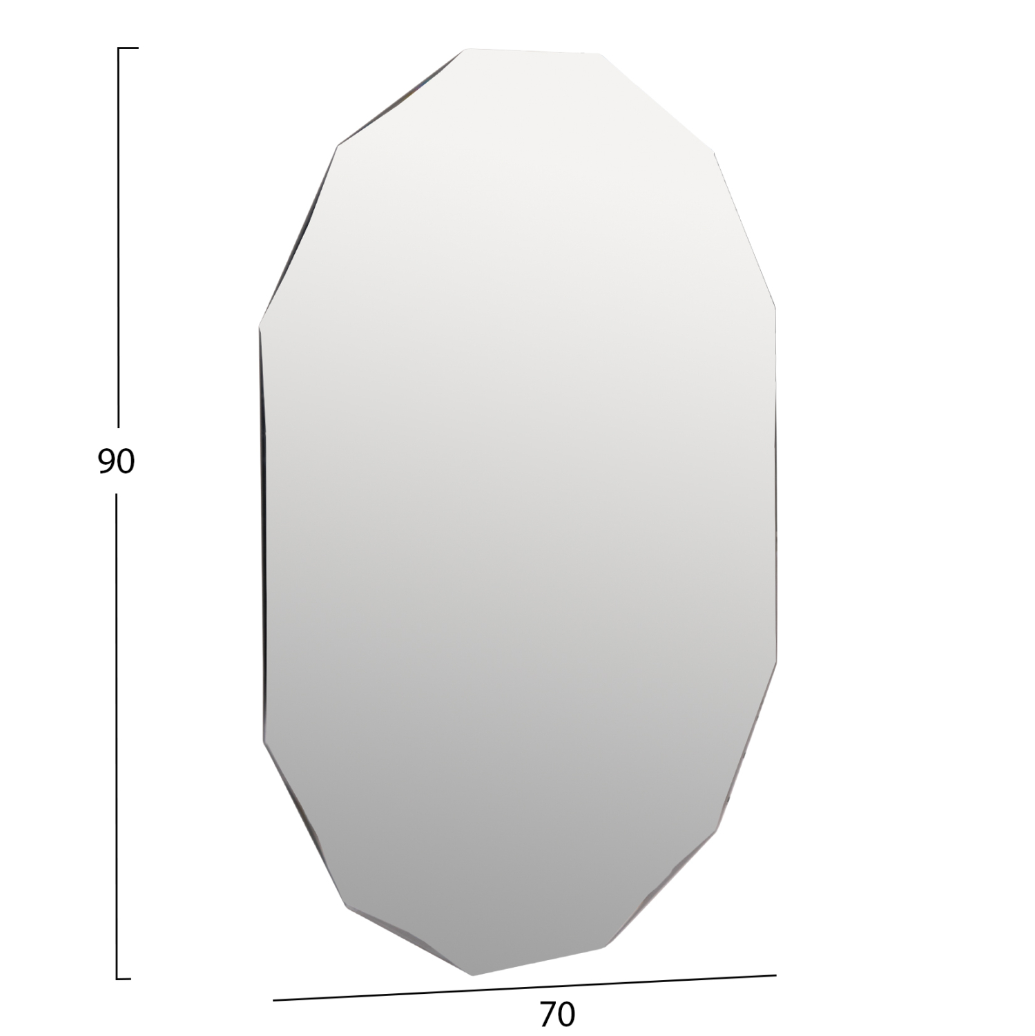 ΚΑΘΡΕΠΤΗΣ ΤΟΙΧΟΥ ΠΟΛΥΓΩΝΙΚΟΣ CANE HM4493 ΧΩΡΙΣ ΠΛΑΙΣΙΟ 70x90Υεκ. 2