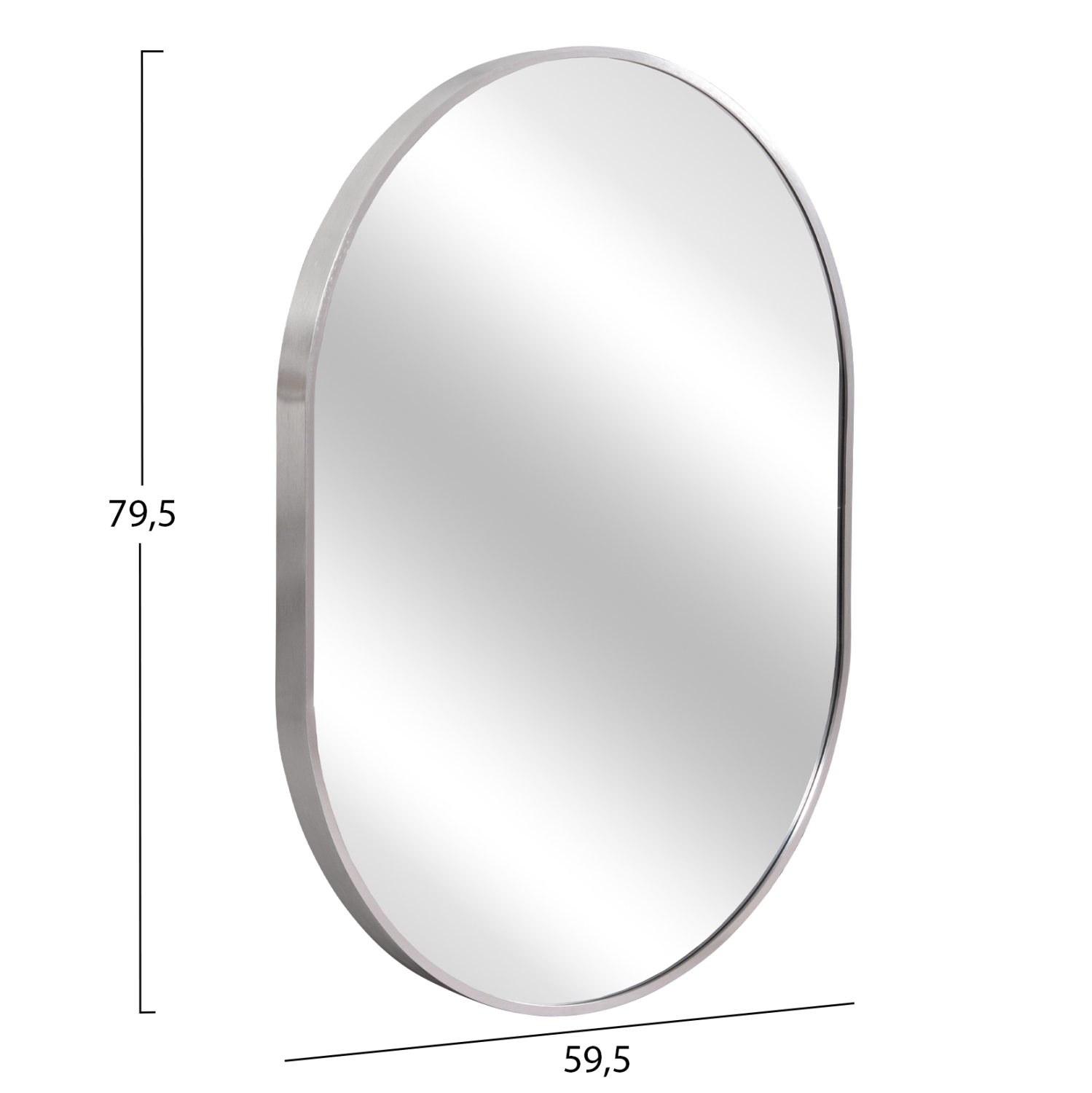 ΚΑΘΡΕΠΤΗΣ ΤΟΙΧΟΥ ΣΕΙΡΑ ARCHER HM4500.40 ΠΛΑΙΣΙΟ ΟΒΑΛ ΑΛΟΥΜΙΝΙΟΥ ΑΣΗΜΙ 59x79Υεκ 2