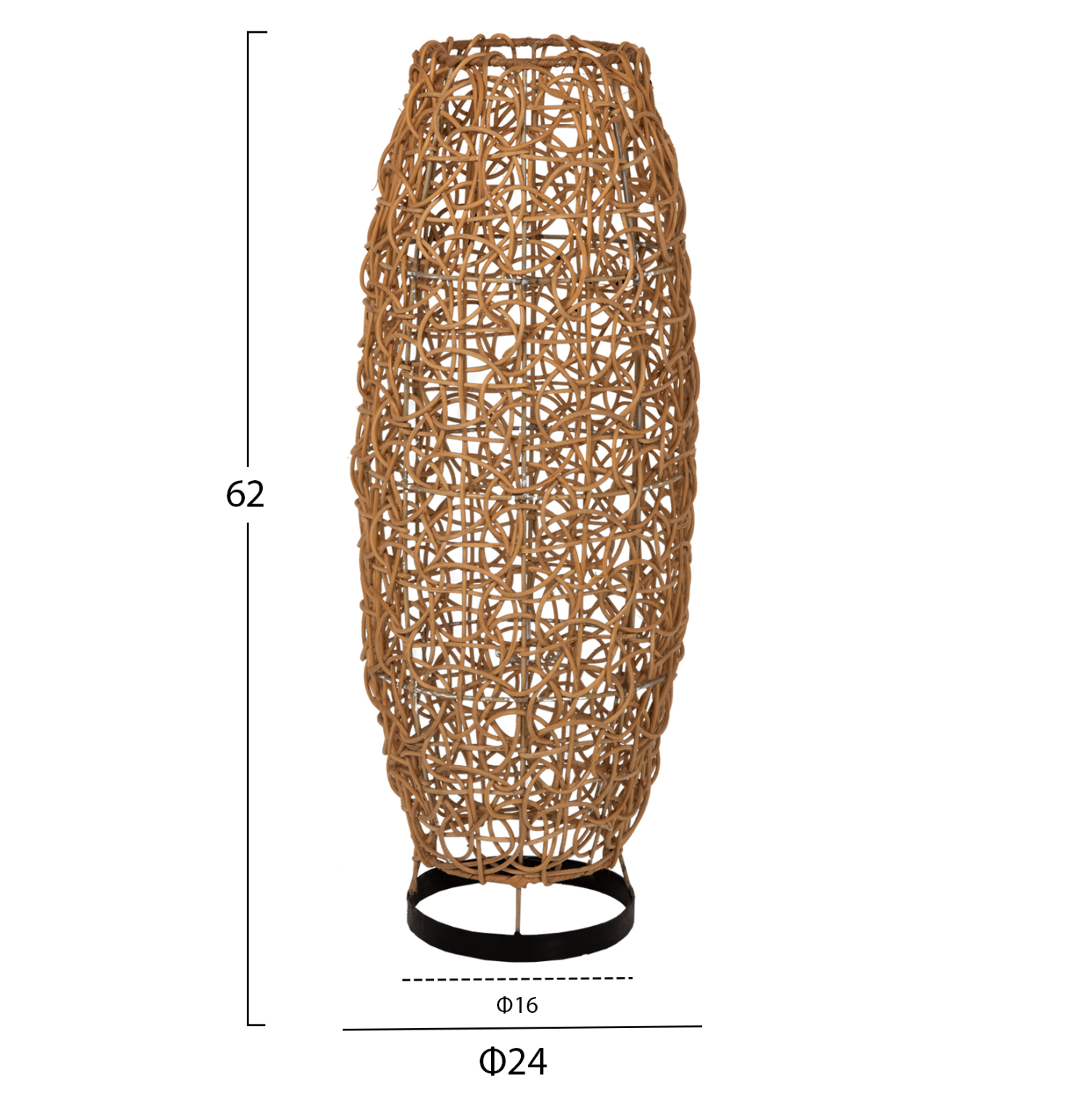 ΦΩΤΙΣΤΙΚΟ ΔΑΠΕΔΟΥ HM7877 RATTAN ΣΕ ΦΥΣΙΚΟ ΧΡΩΜΑ Φ24x62Yεκ. 2