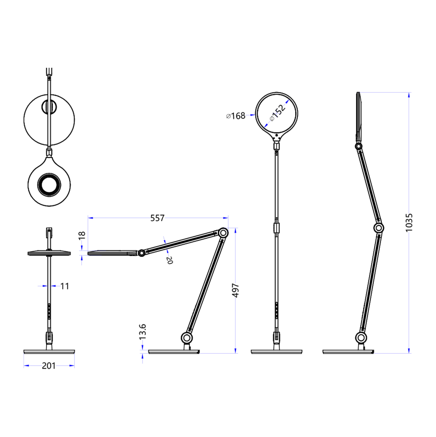 ΦΩΤΙΣΤΙΚΟ ΓΡΑΦΕΙΟΥ LED BLAIN PRO HM4452.08 ΓΚΡΙ-ΑΣΗΜΙ ΧΡΩΜΑ ABS 55,7x49,7Υεκ. 2